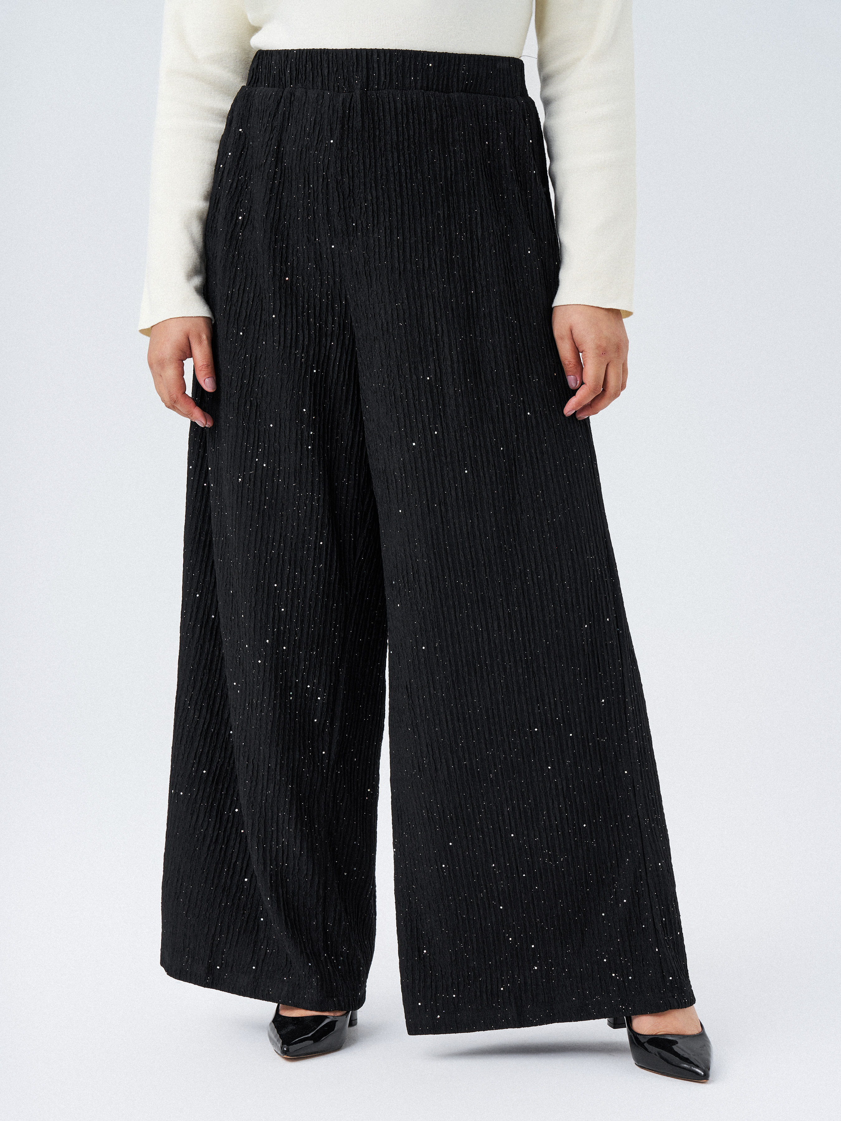 High Waisted Black And Silver Sequin Flare Pants For Women Perfect For  Parties And Dancing From Yecaomei, $41.12 | DHgate.Com