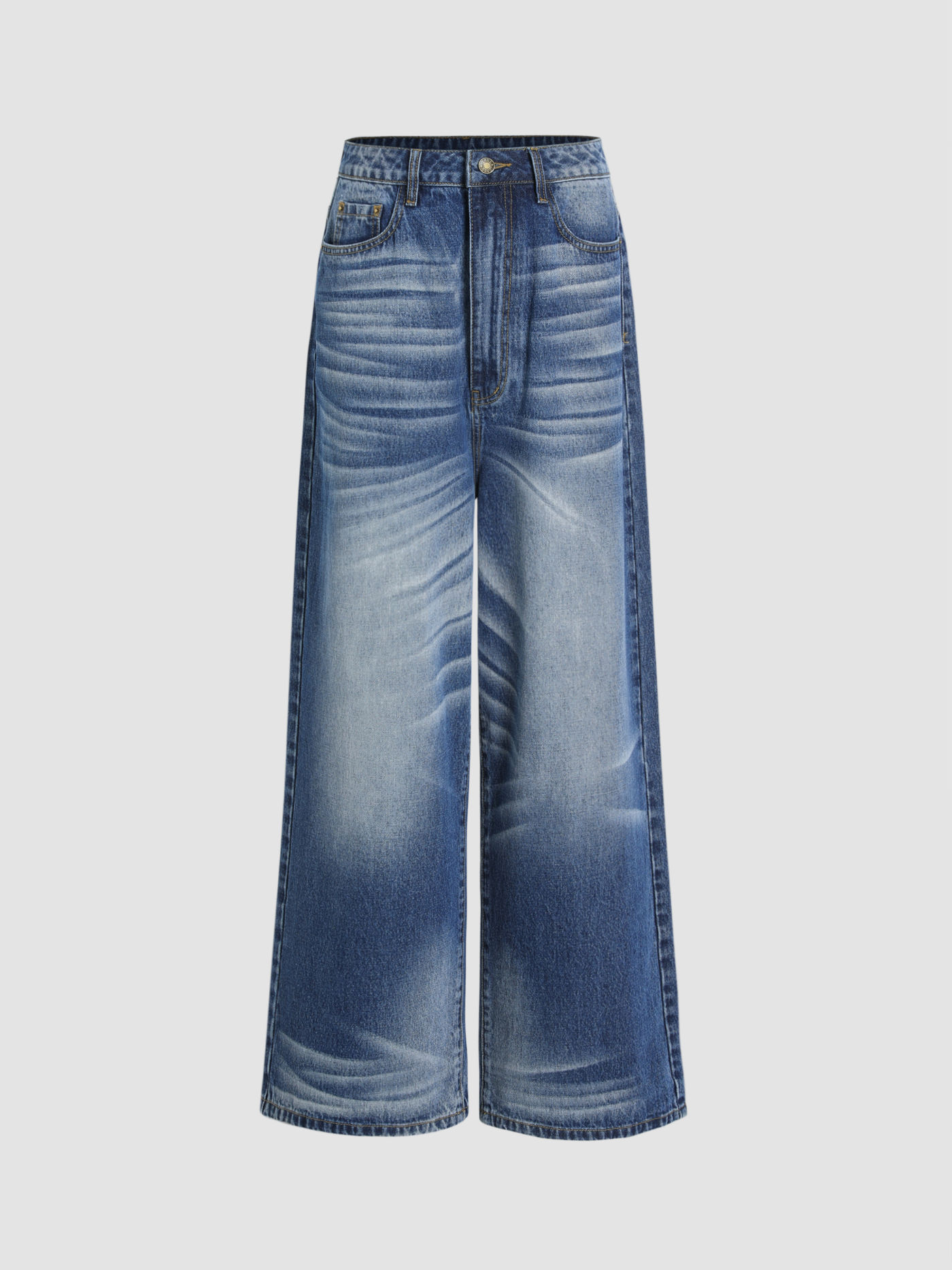 Alice Denim Solid Oversized Jeans