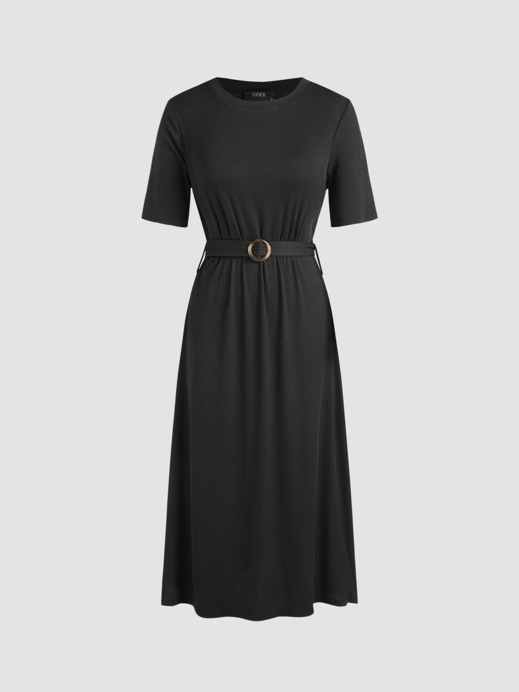 belted knitted dress