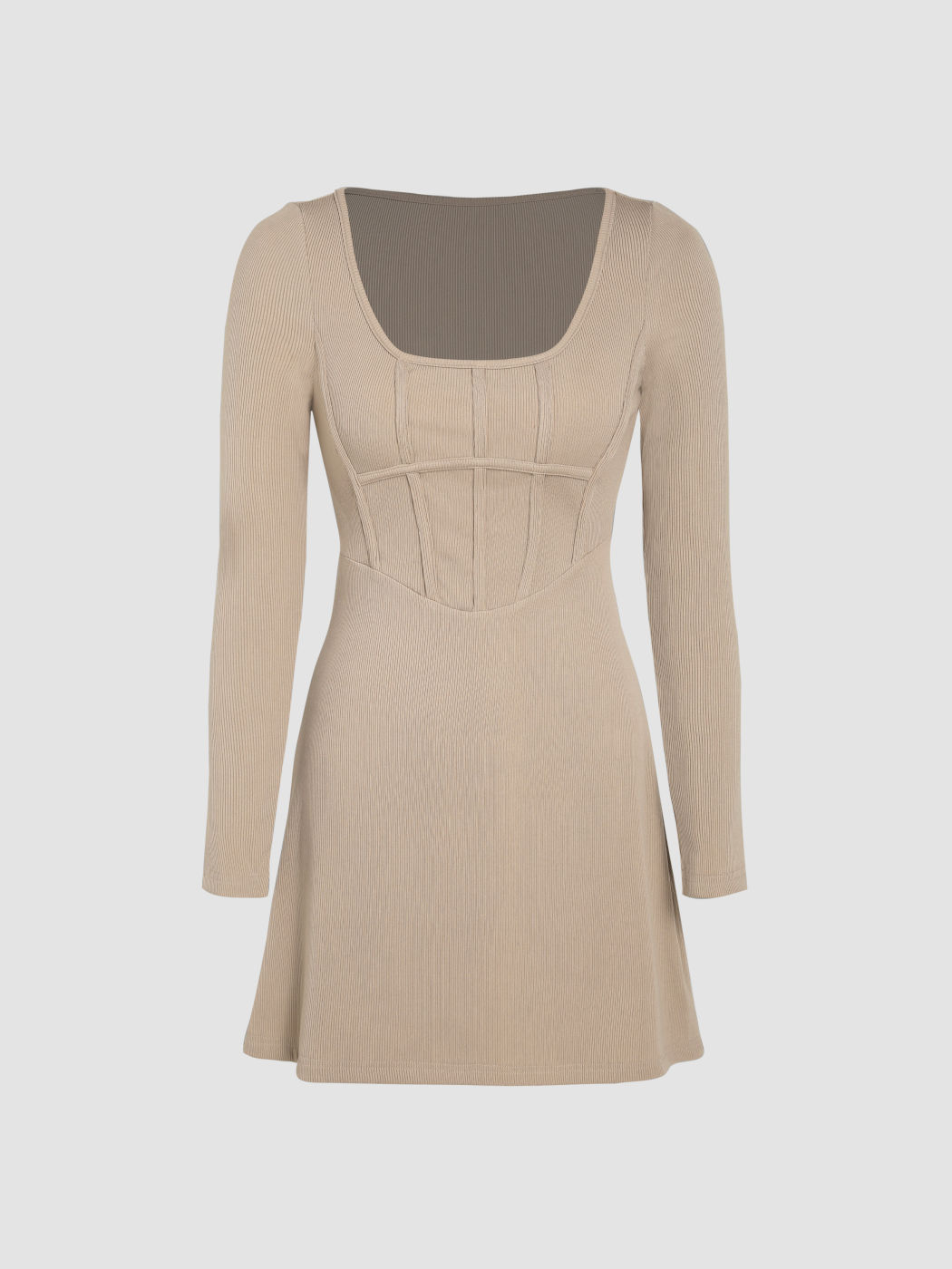 Solid Corset Mini Dress