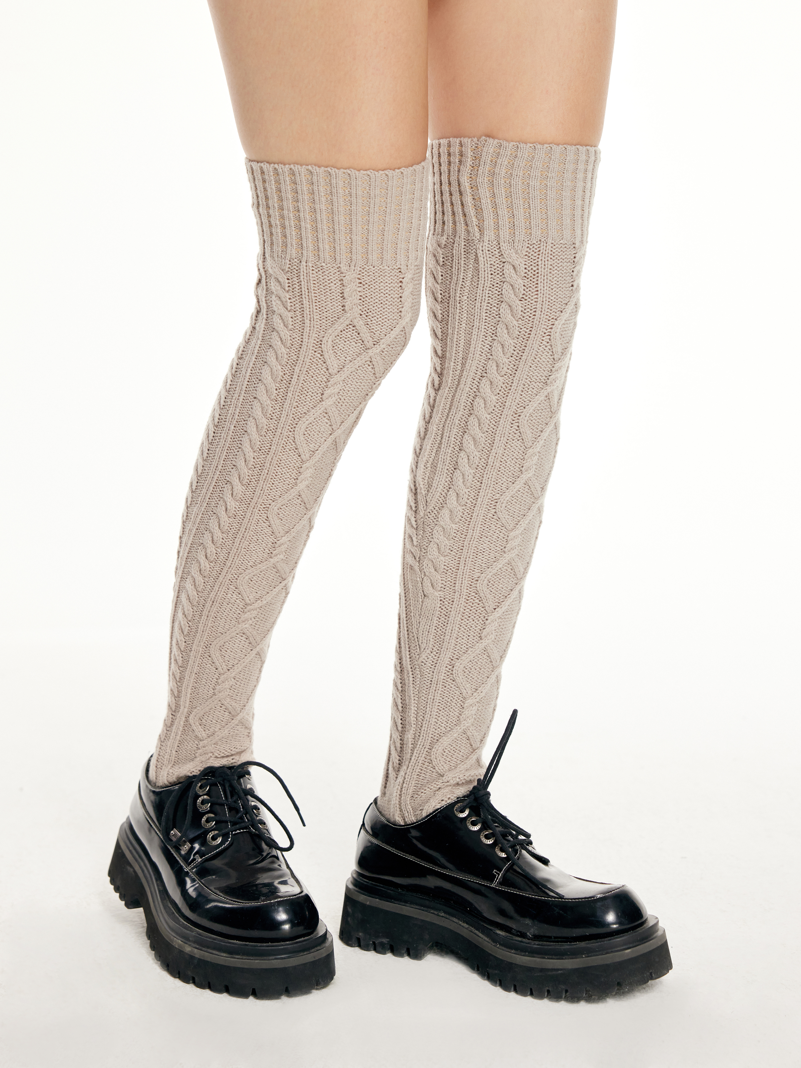 Cable Knit Over The Calf Socks For School