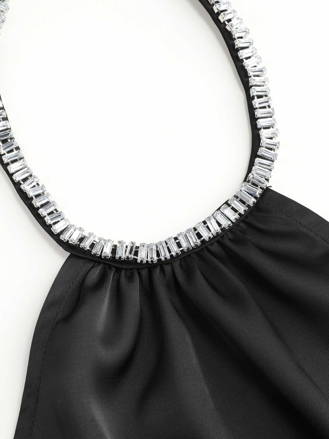 Satin Solid Halter Tank Top