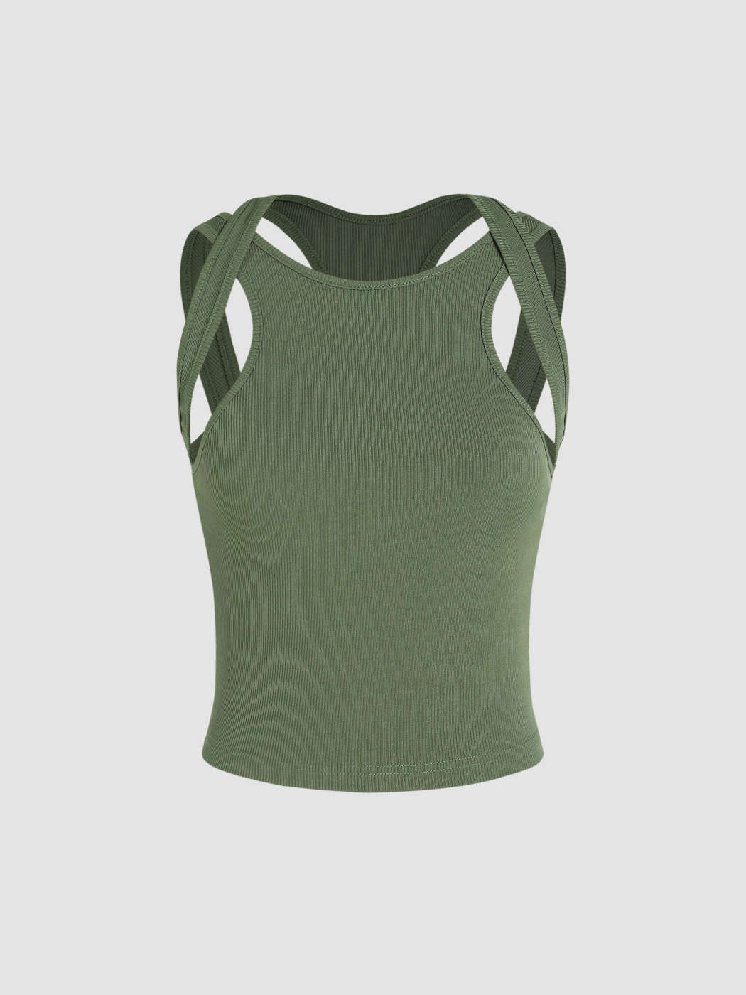 Solid Rib Tank Top - Cider