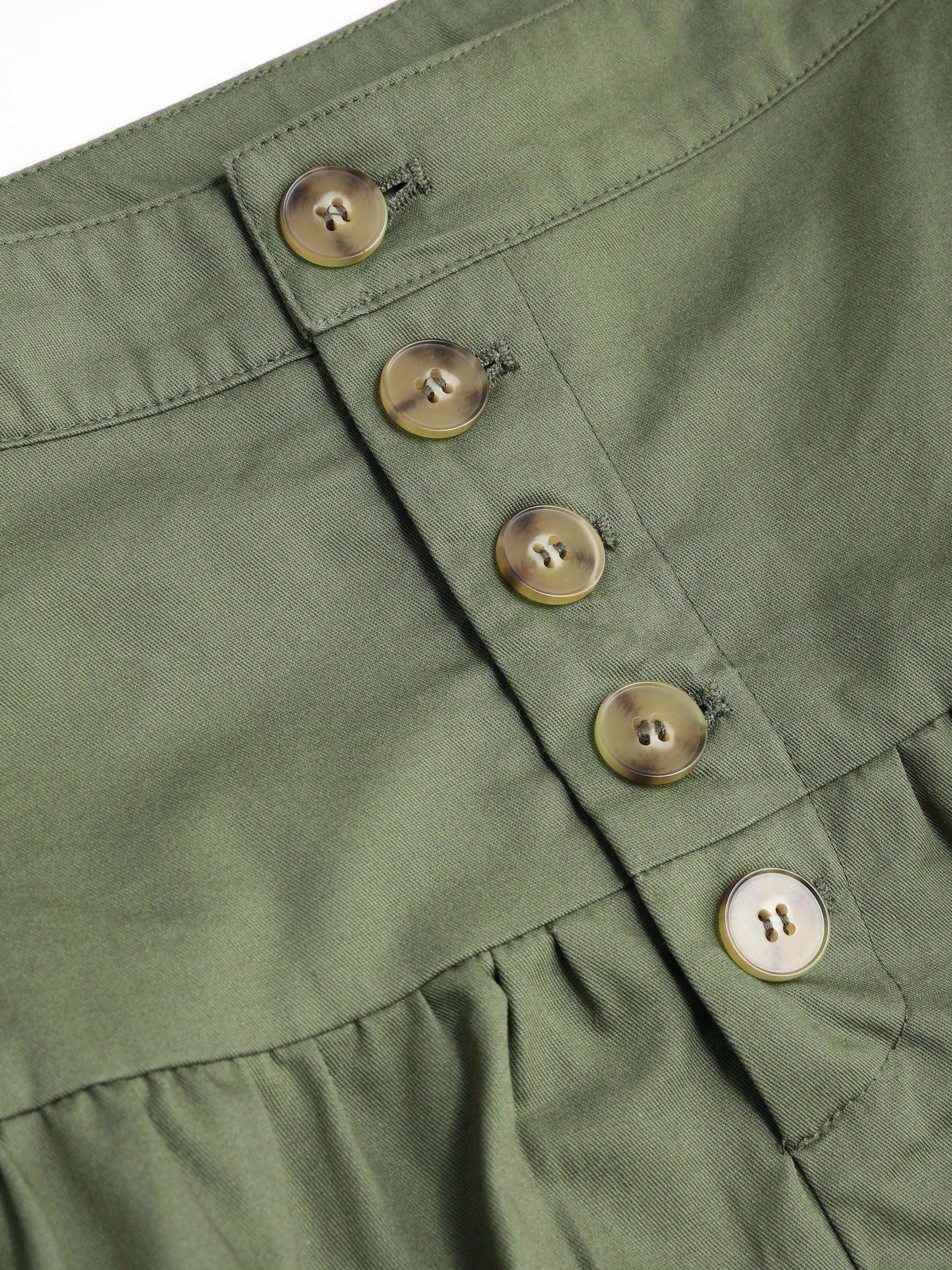 希少品☆未使用 レミレリーフMilitary Maxi Skirt 38 カーキ Army Green skirt - women long skirt maxi cotton knit skirt