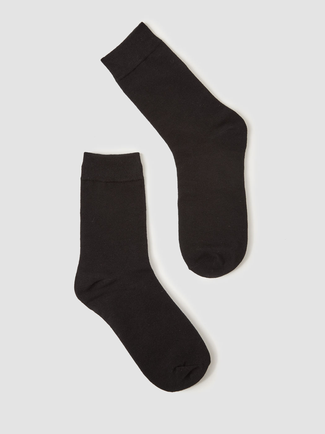 4er-Set einfarbige klassische Crew-Socken