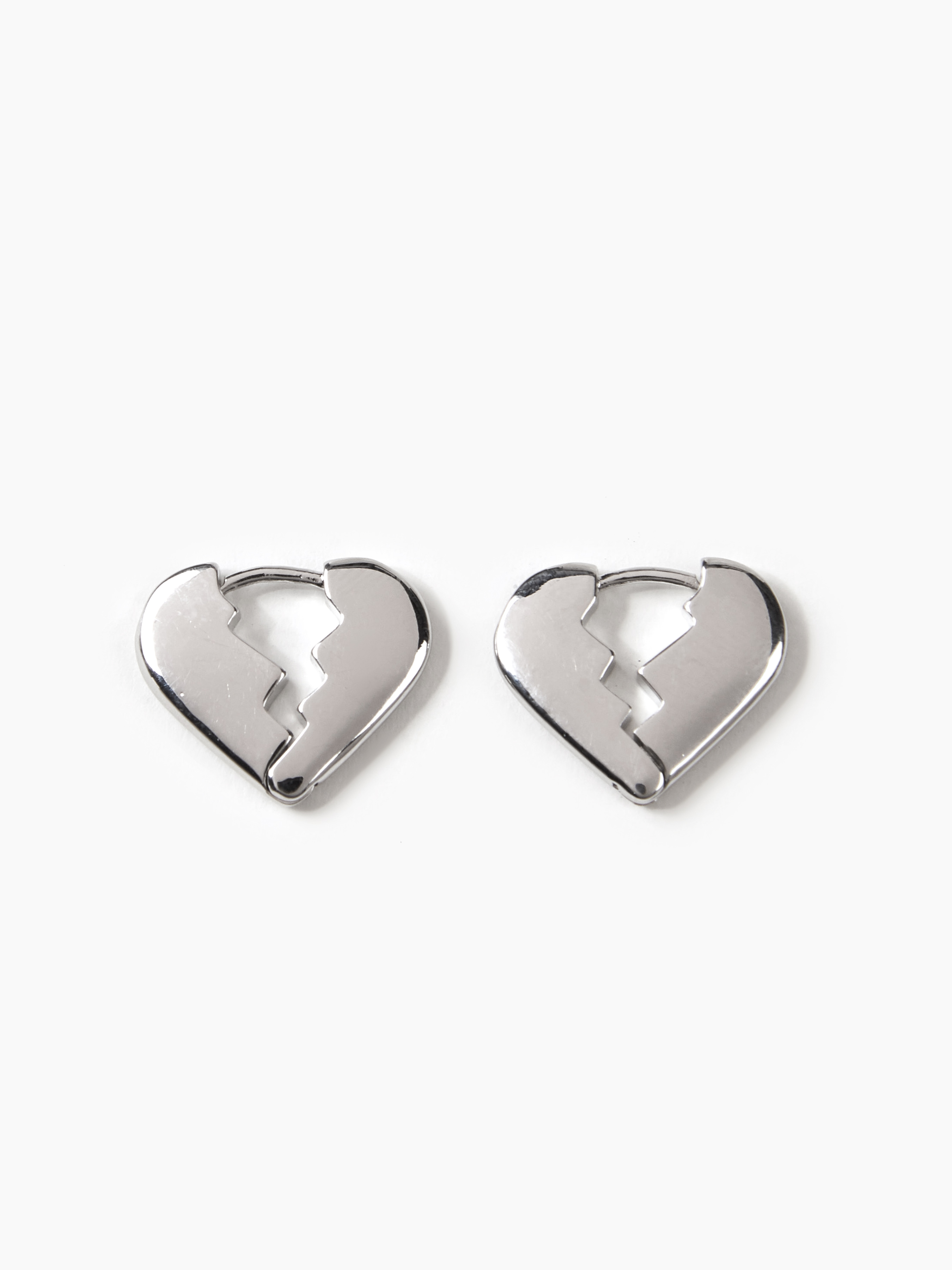 Broken heart clearance hoop earrings