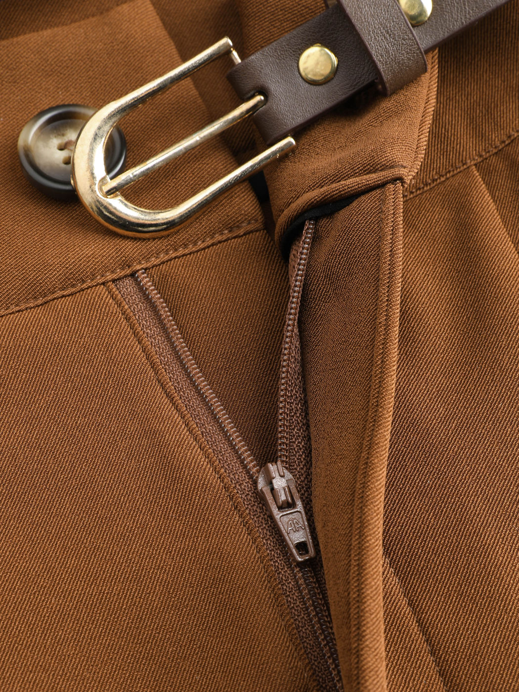 Solid Hochtaillierte Gürtelte Weite Shorts