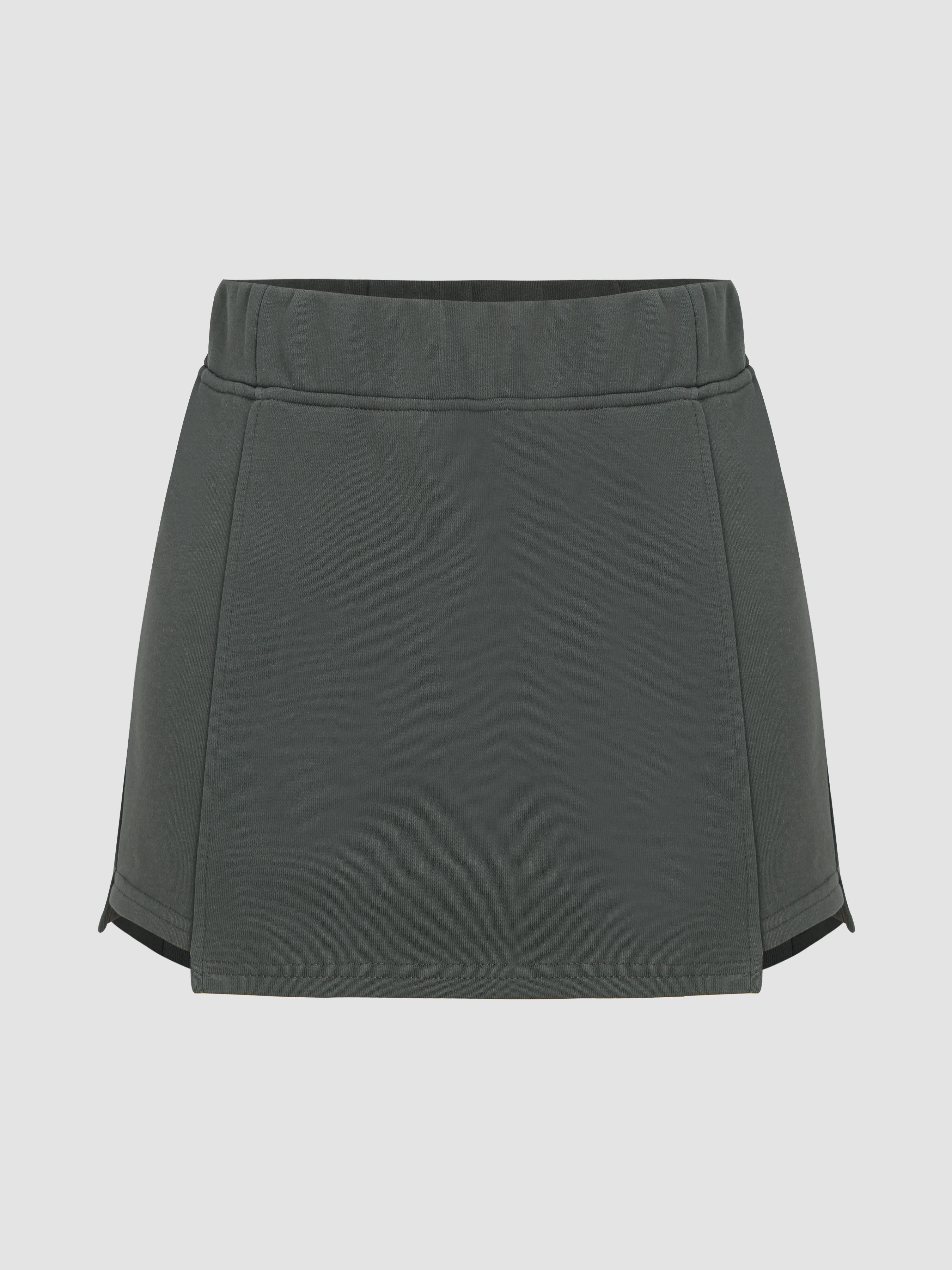 Around The Block Charcoal Gray Athletic Skort - Cider