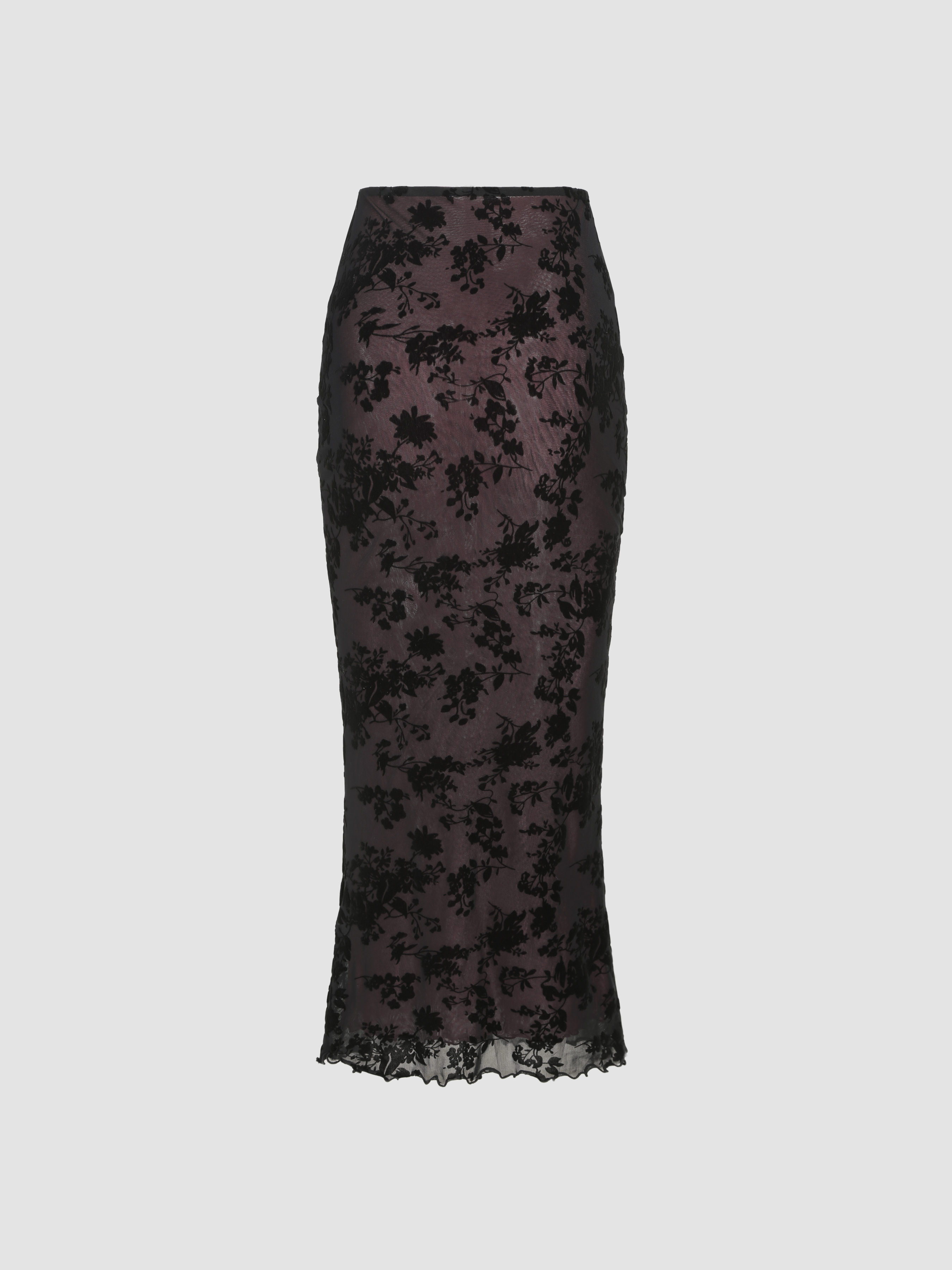 [Margesherwood ] / ☆ LACE TRACK MIDI SKIRT / black LACE TRACK MIDI SKIRT_black - MARGESHERWOOD