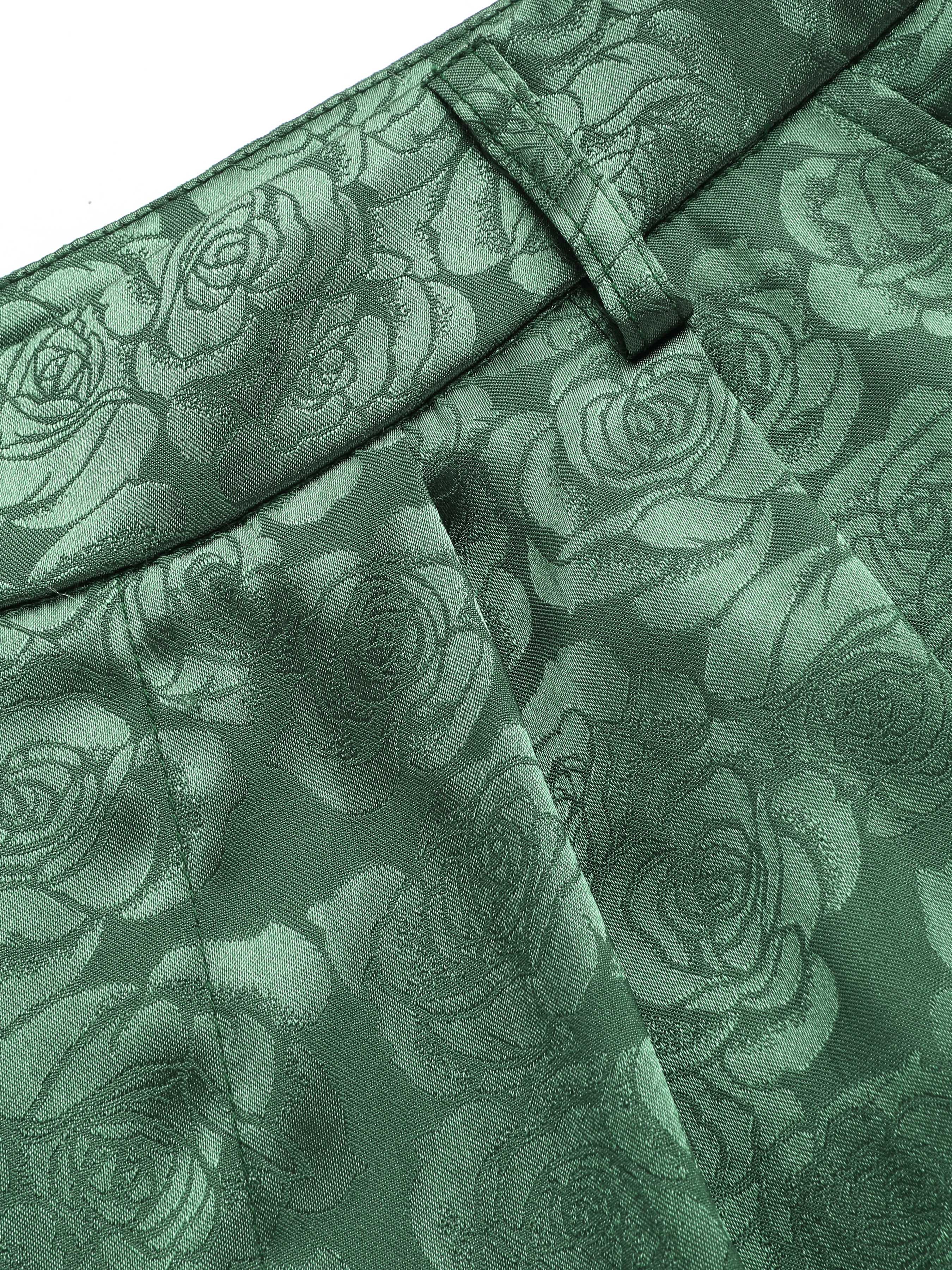 【Greed】 Shiny Flower Jacquard Pants Greed】 Shiny Flower Jacquard Pants