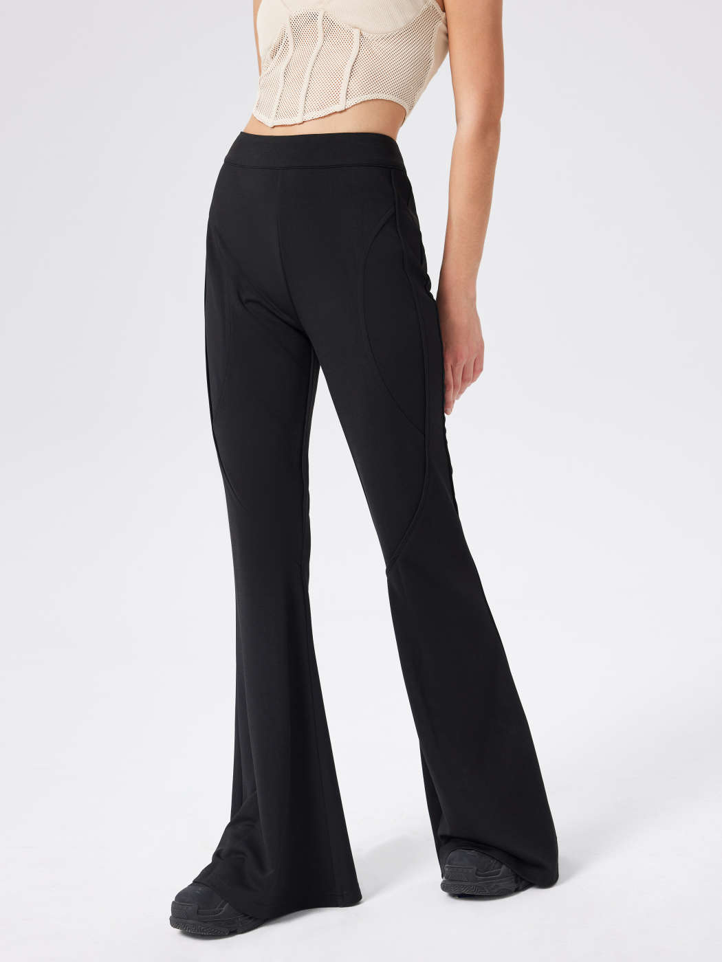 The Everyday Essential Black Flare Trousers