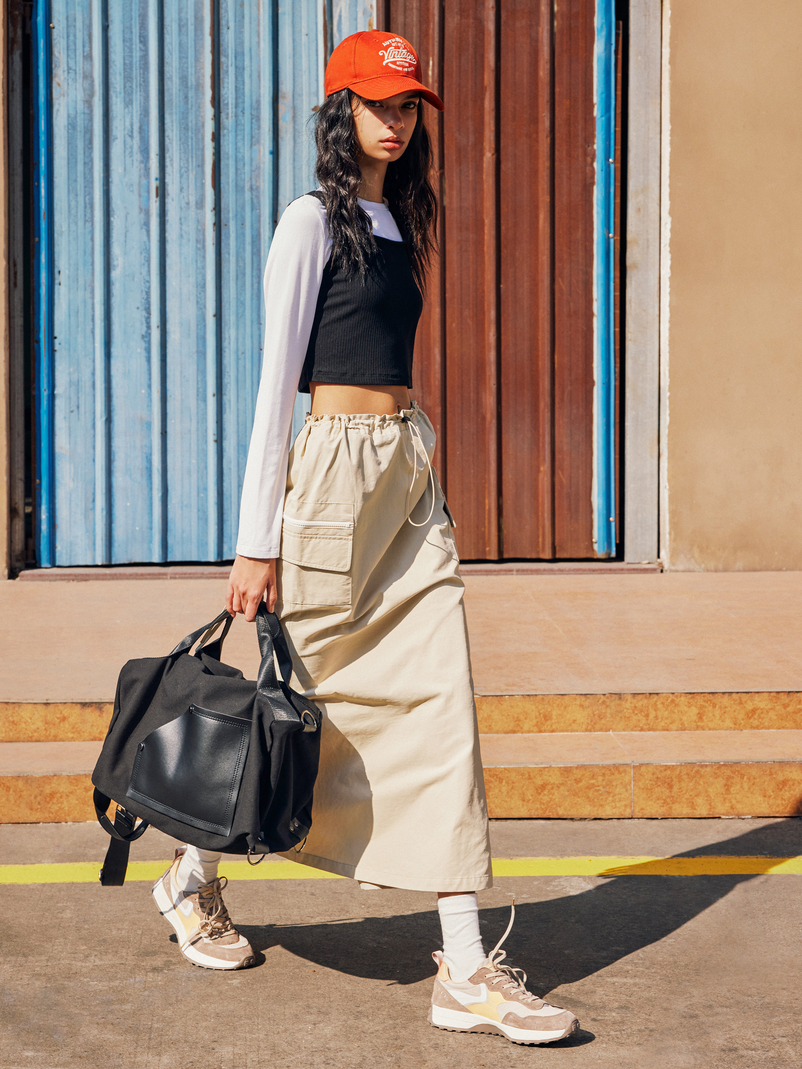 スカート PESERICO Long skirt in lightweight canvas parachute Peserico Women Long Skirt In Lightweight Canvas Parachute In