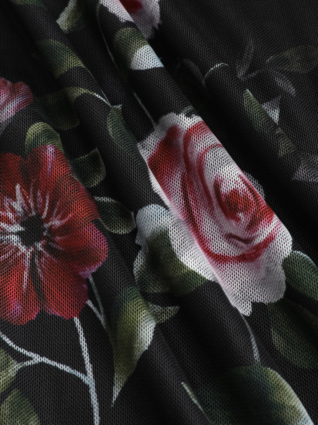 Mesh Floral Maxi Skirt For Exhibition