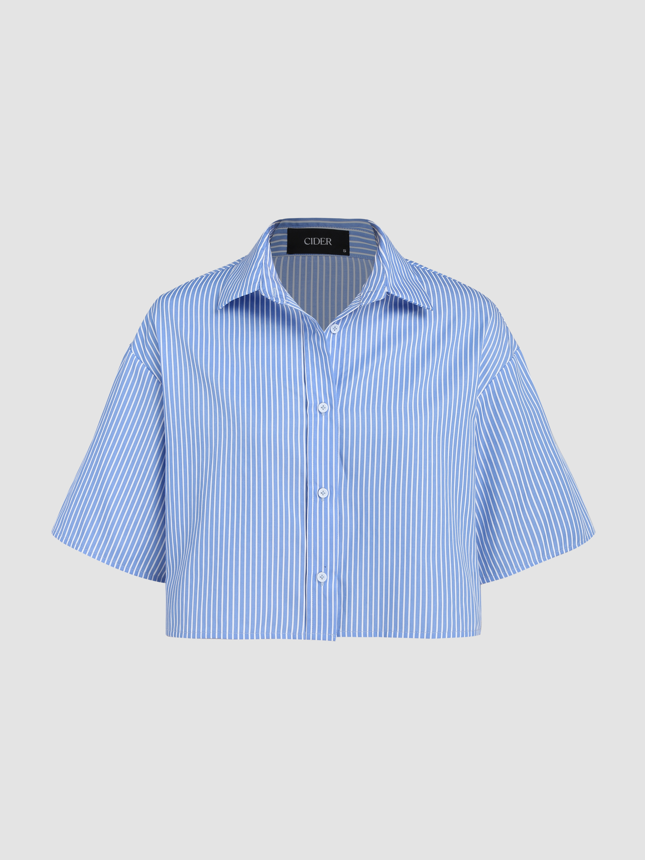 OVY Stripe Open Collar ShortSleeve Shirt