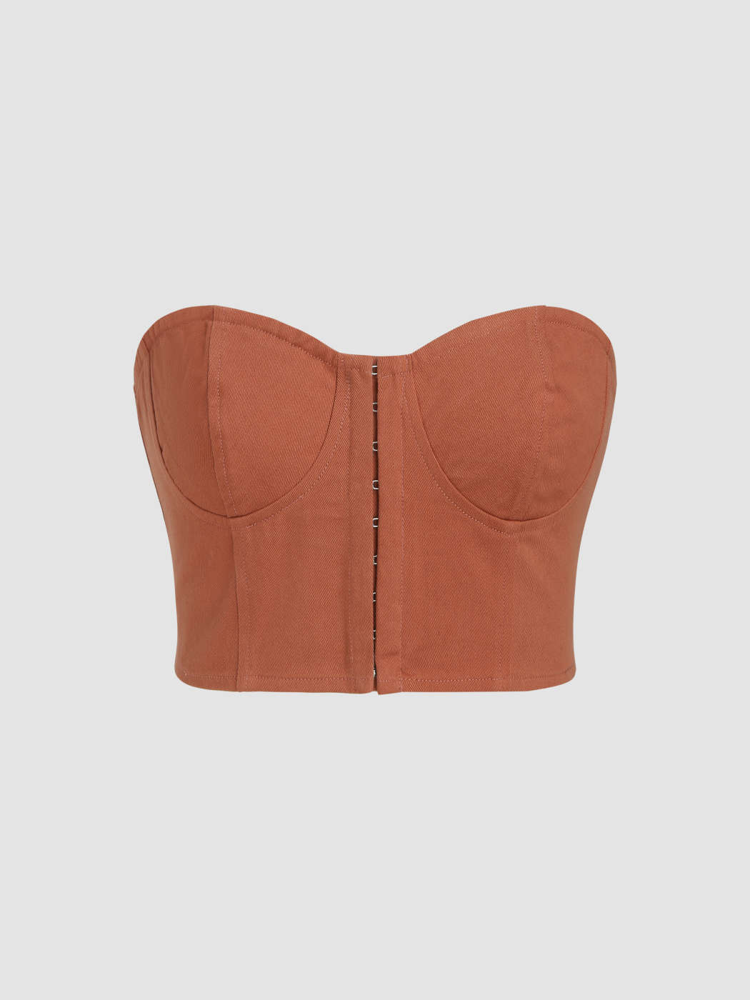 Strapless Buckle Up Tube Top - Cider