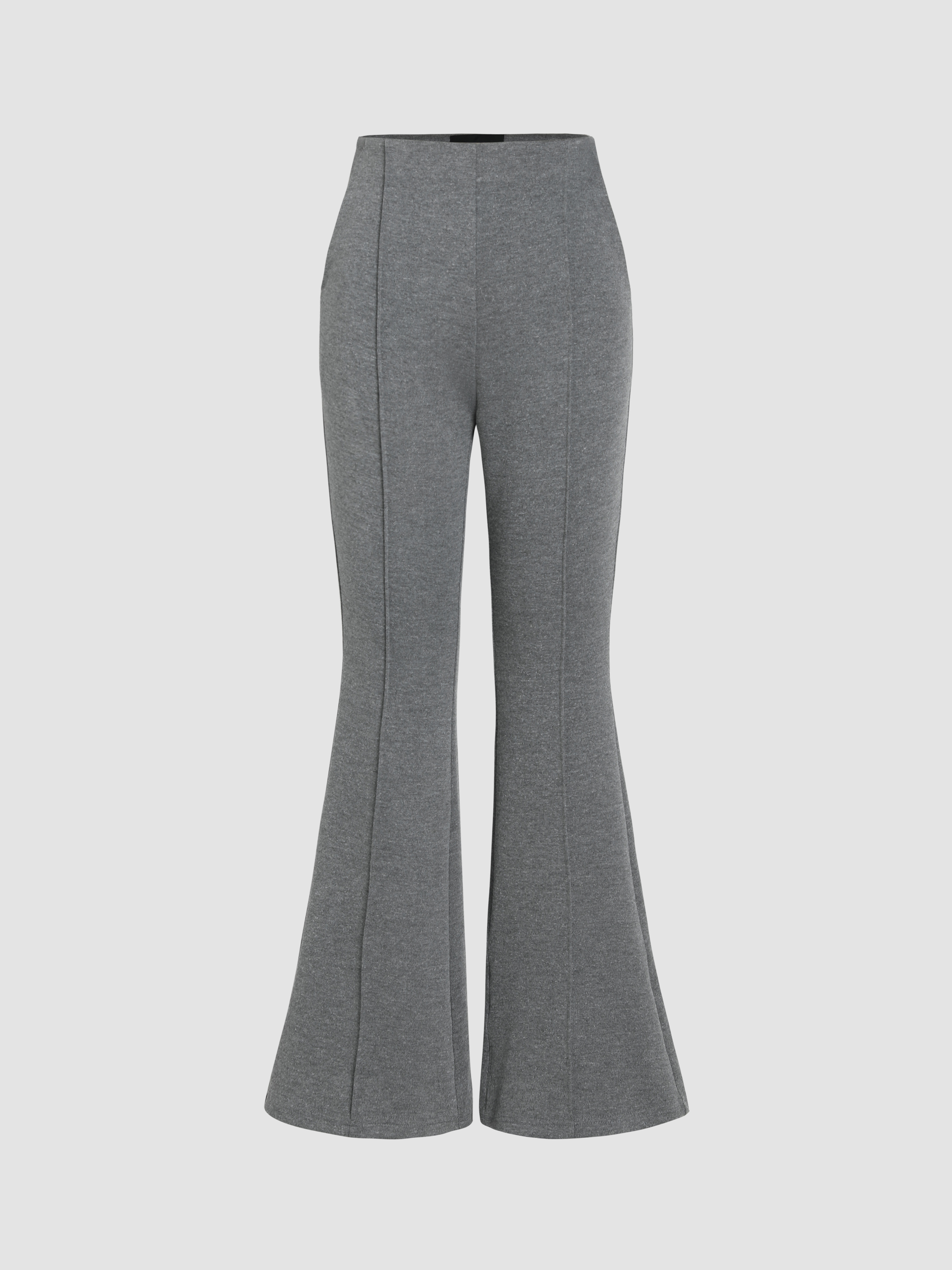 Knit Zipper Flared Pants Cider