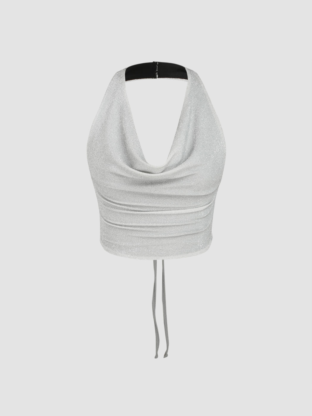 Neckholder Crop Top mit Wasserfallausschnitt