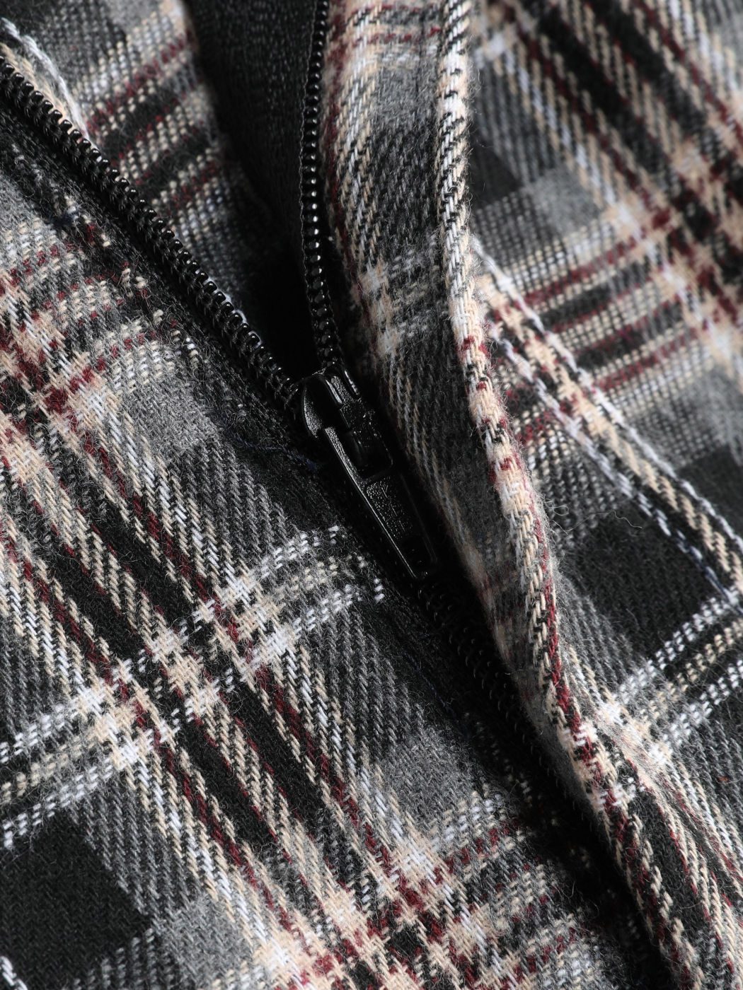 Woven Check Straight Leg Trousers