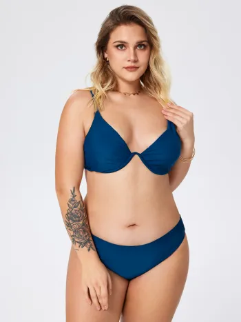 Bikini con ferretto Blue Sea Curve & Plus