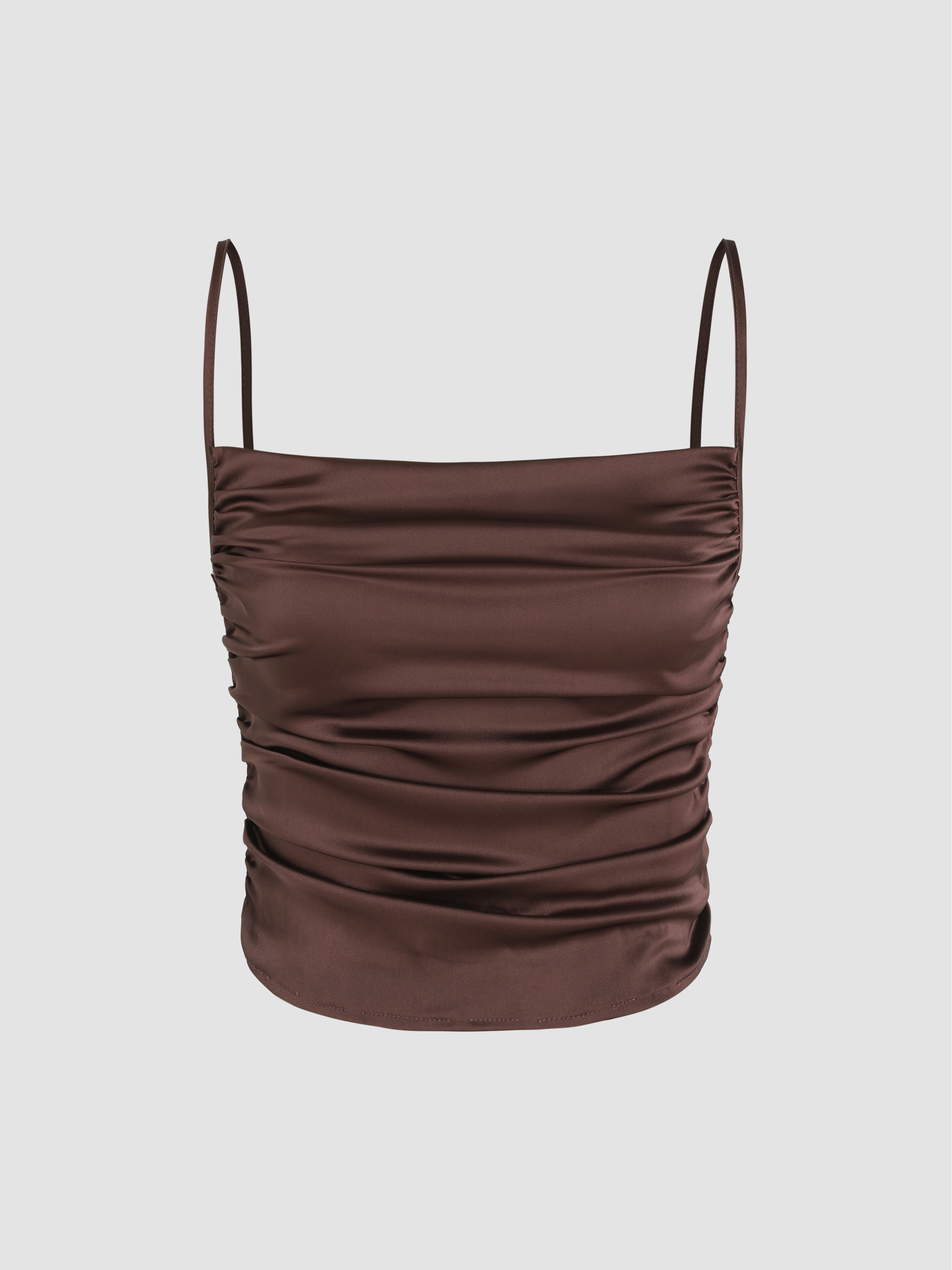 Satin ruched cami