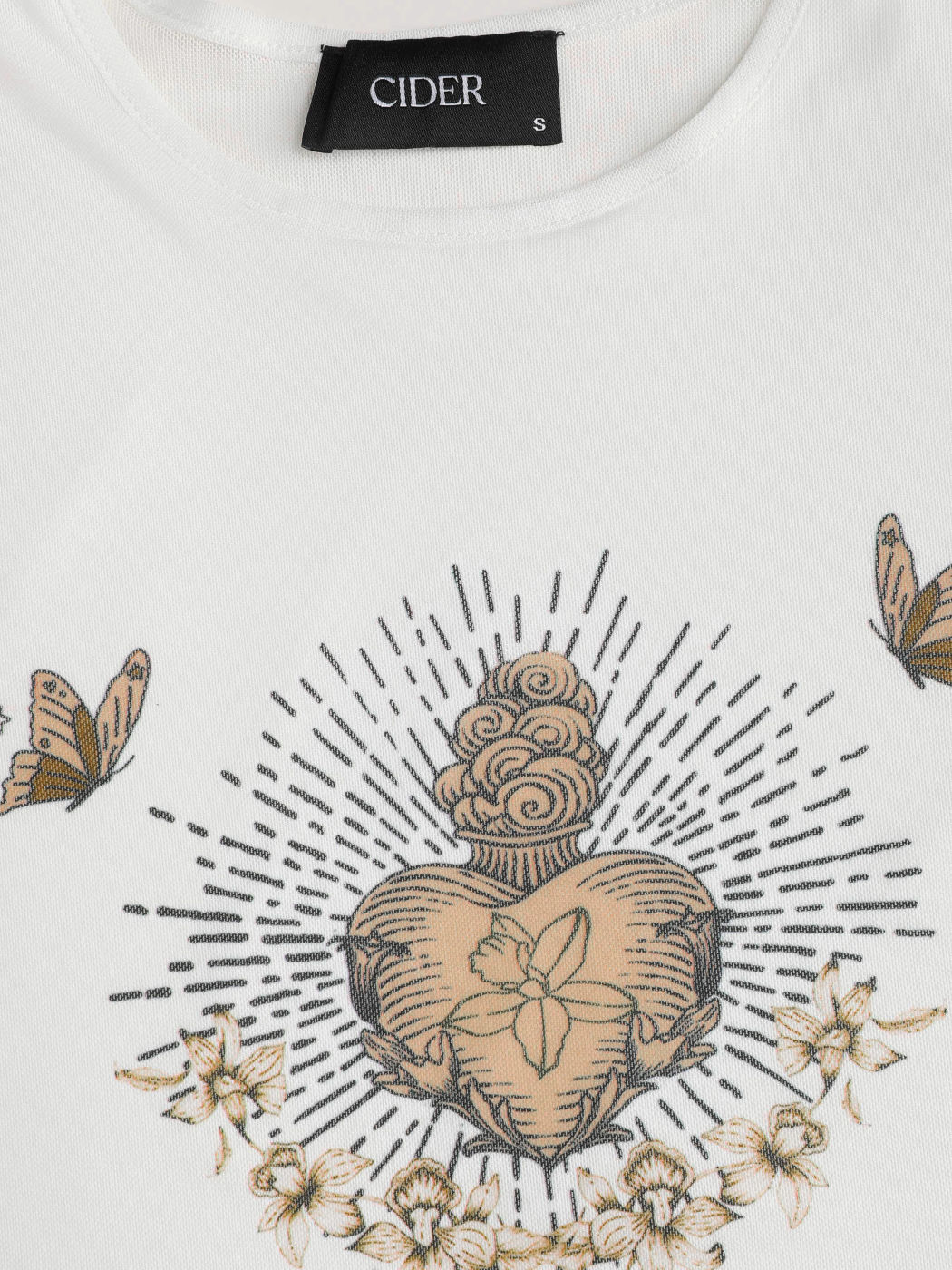Cami-Crop-Top mit Mesh-Grafik