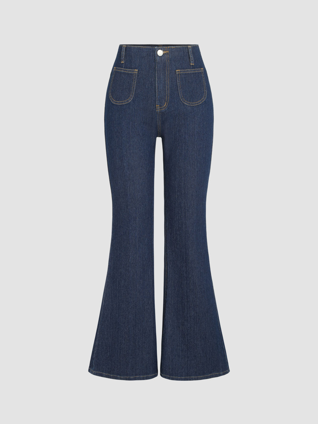 High Rise Pocket Flared Jeans