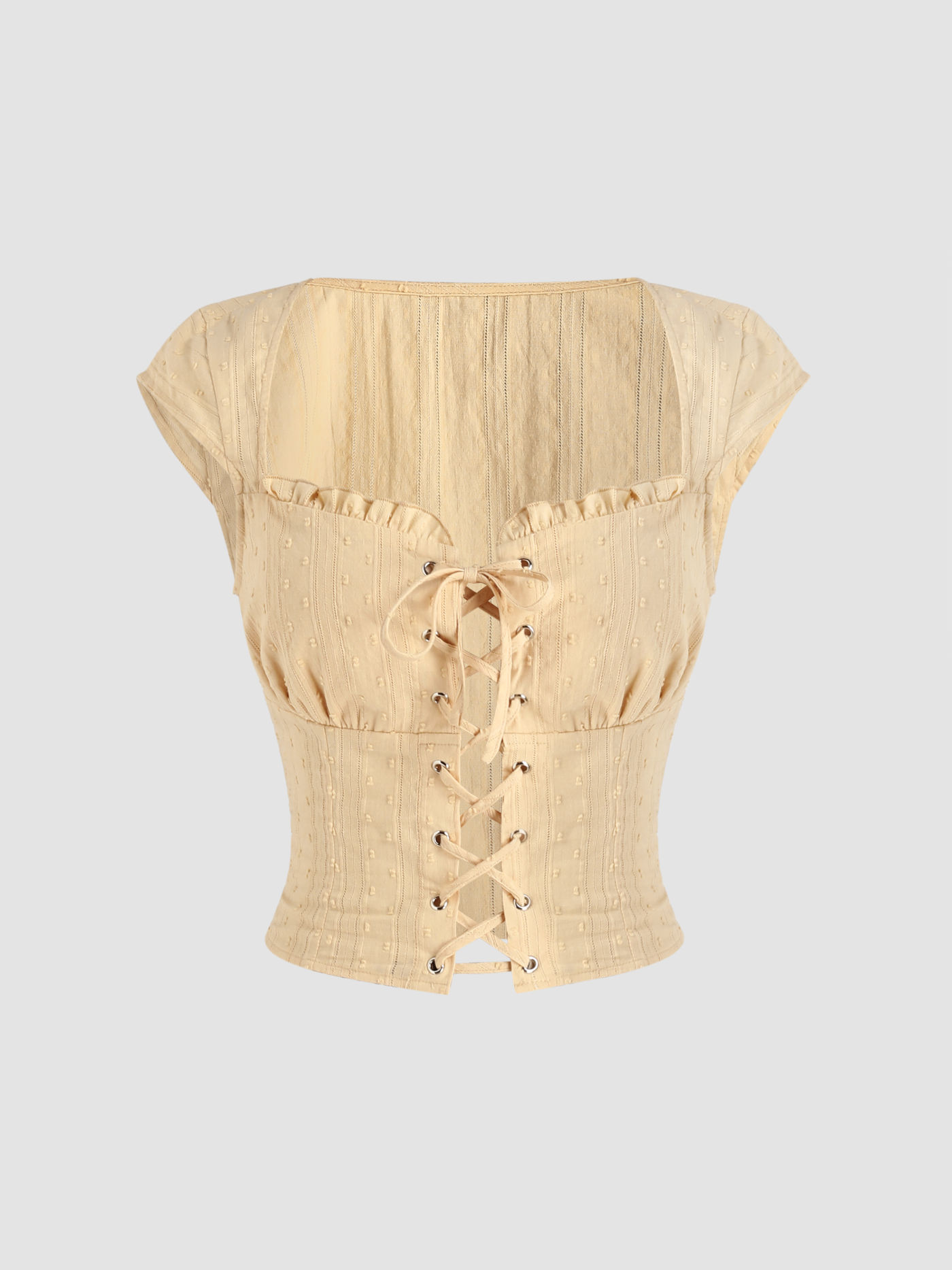 Top à lacets façon corset
