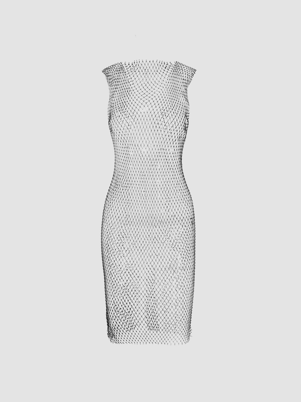 Midi-Kleid mit Metallic-Höhlung