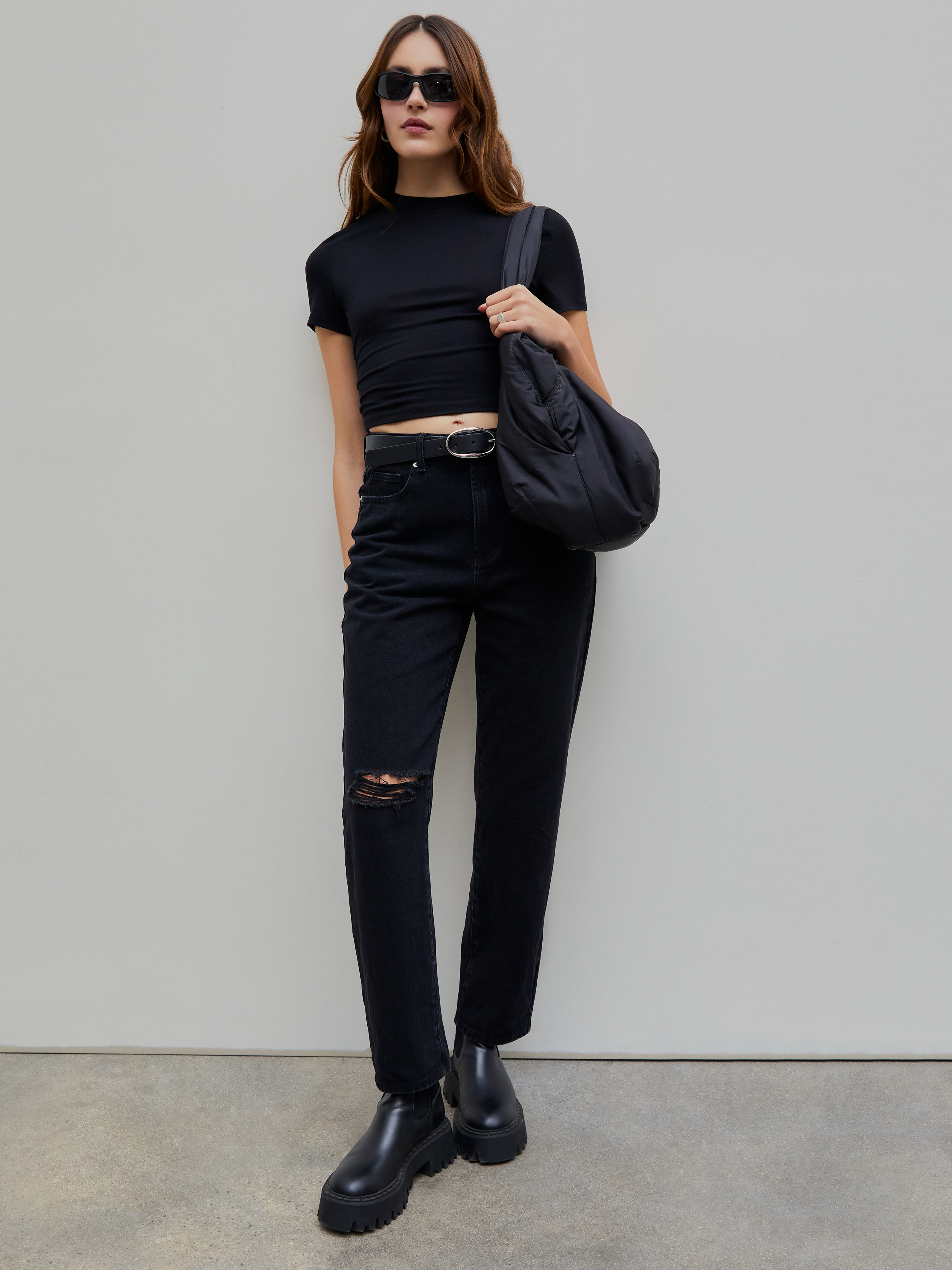 Cute Tops Knit Fabric Solid Short Sleeve Crop Tee For School Daily