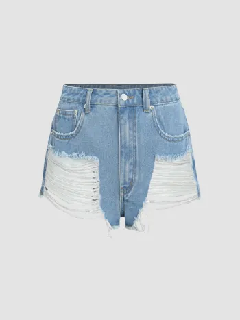 Zerrissene Ultra-Jeansshorts