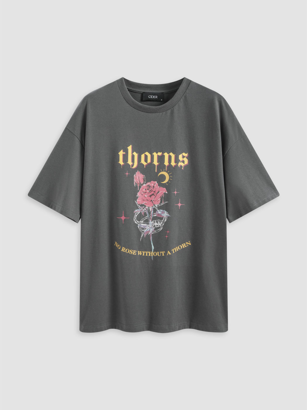 Jersey Flower Graphic Short Sleeve Tee