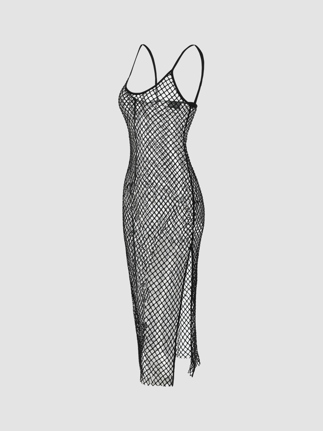Solides, aushöhlendes, geteiltes Midikleid