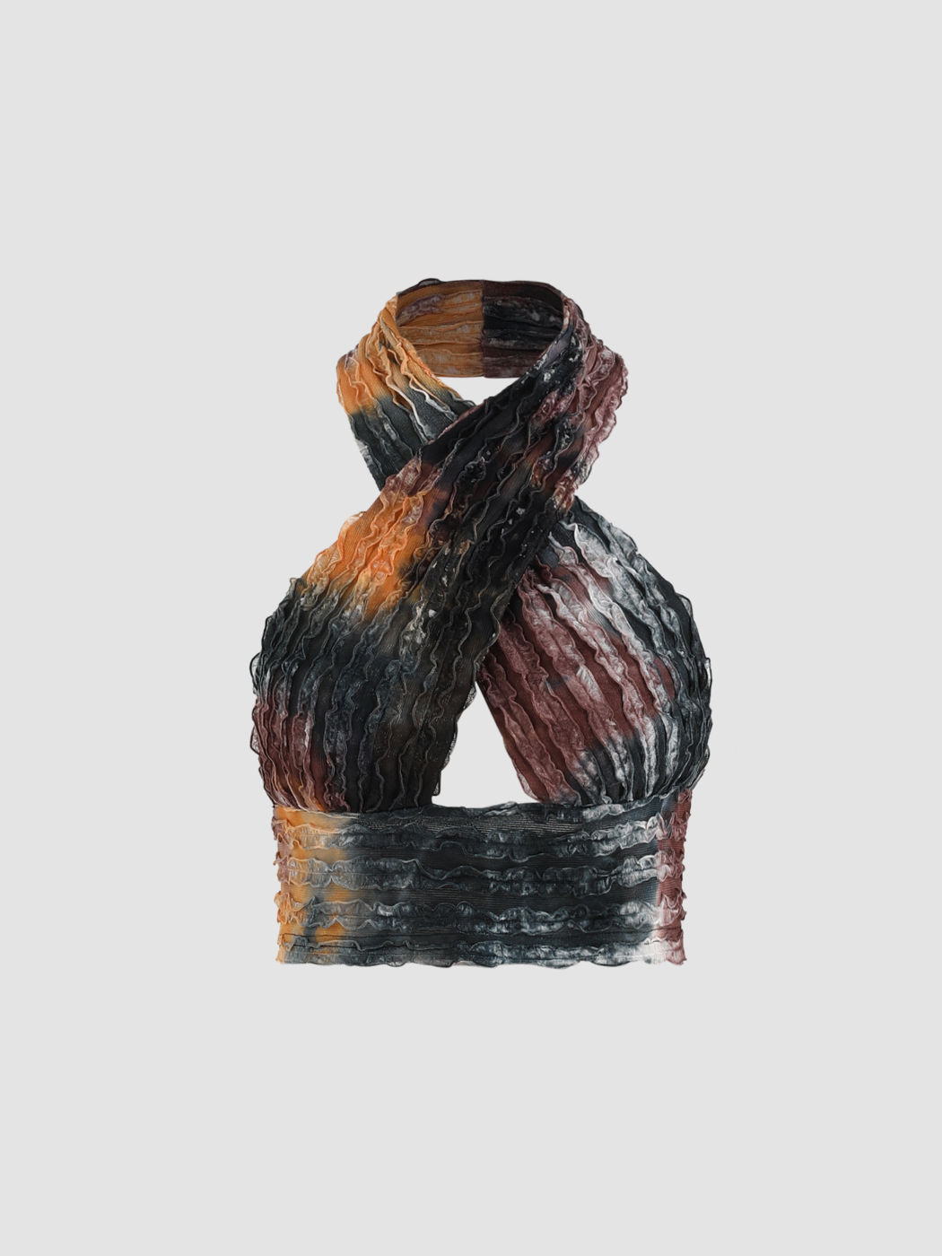 Tie-Dye Neckholder Cami Crop Top