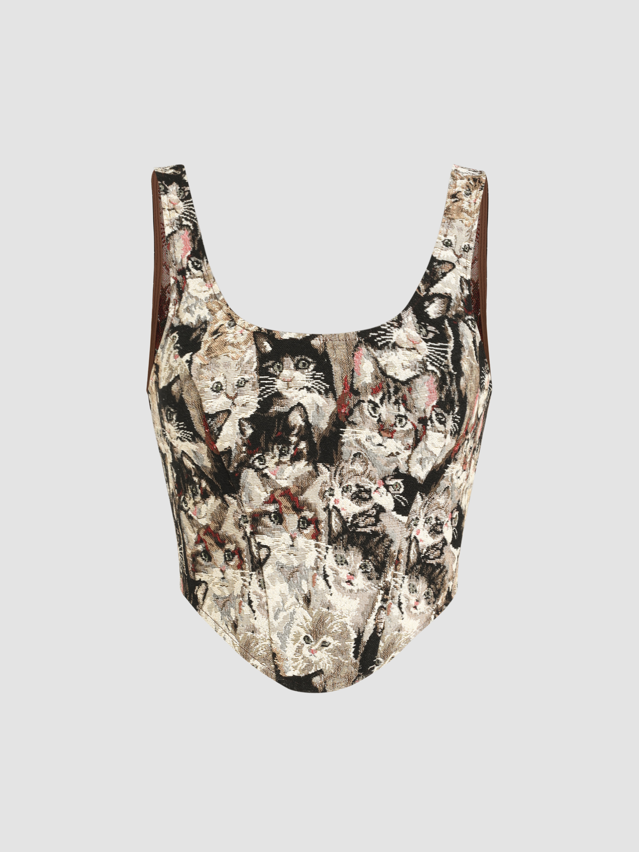 Under The Stars Leather Bustier Top - Cider