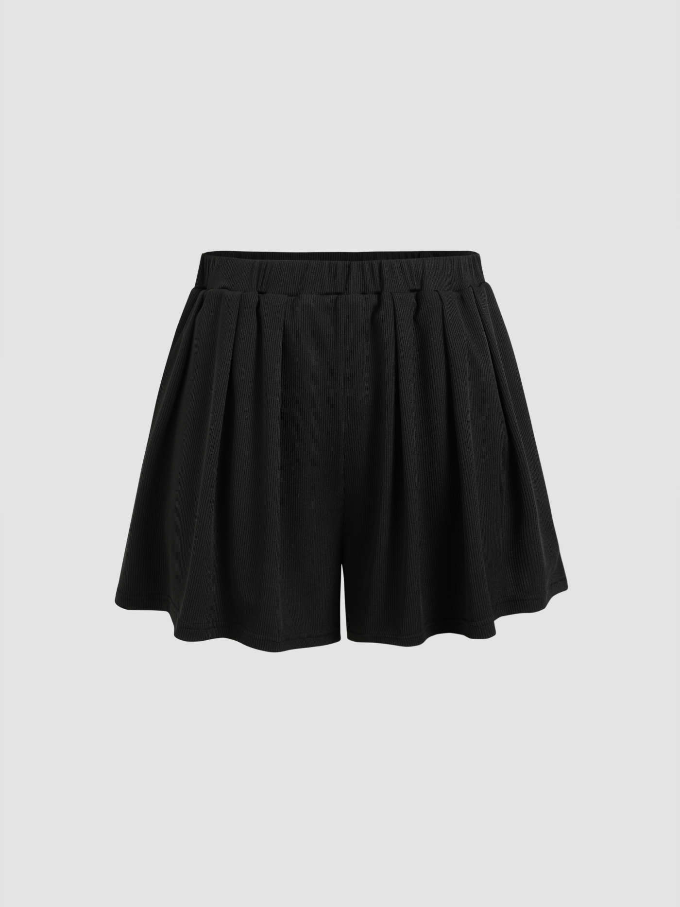 Knit Fabric Solid Elastic Waist Wide Leg Shorts For School Daily Casual Outdoor Home Running