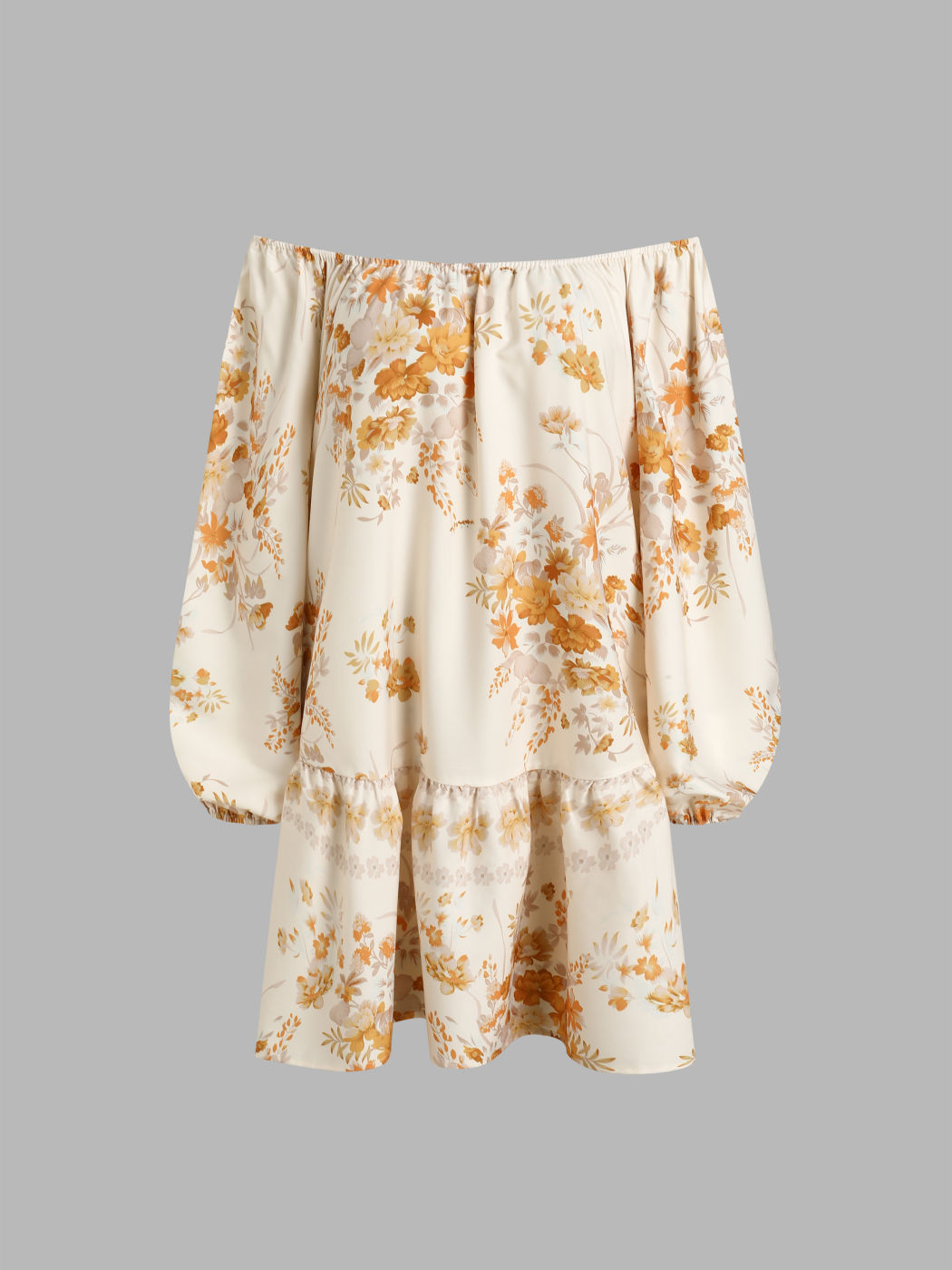 Ruffled Off Shoulder Mini Dress