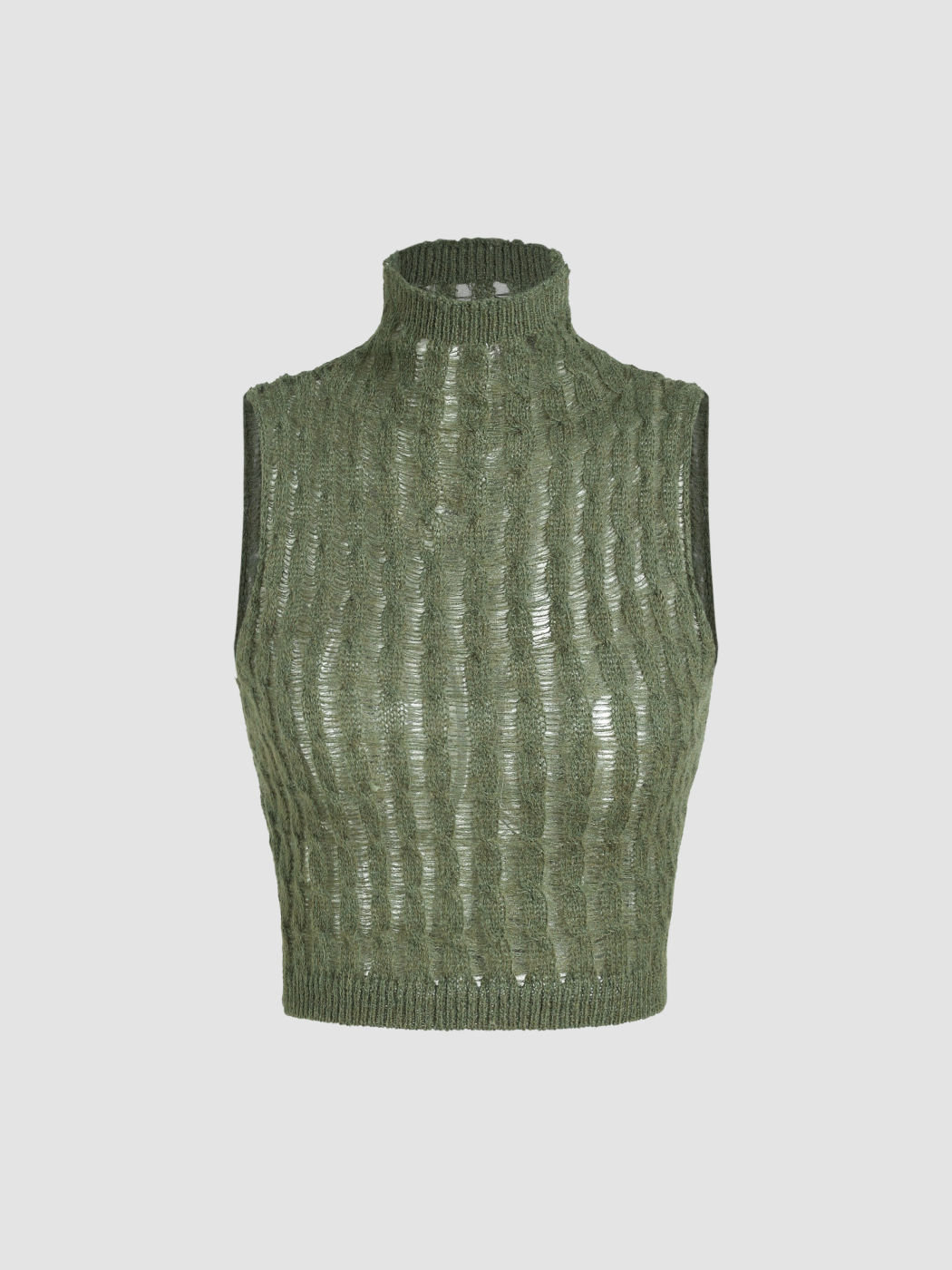 Festes, aushöhlendes Crop-Tanktop aus Strick