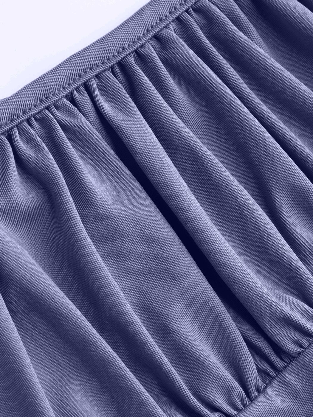 Einfarbiges gerafftes Cami-Crop-Top