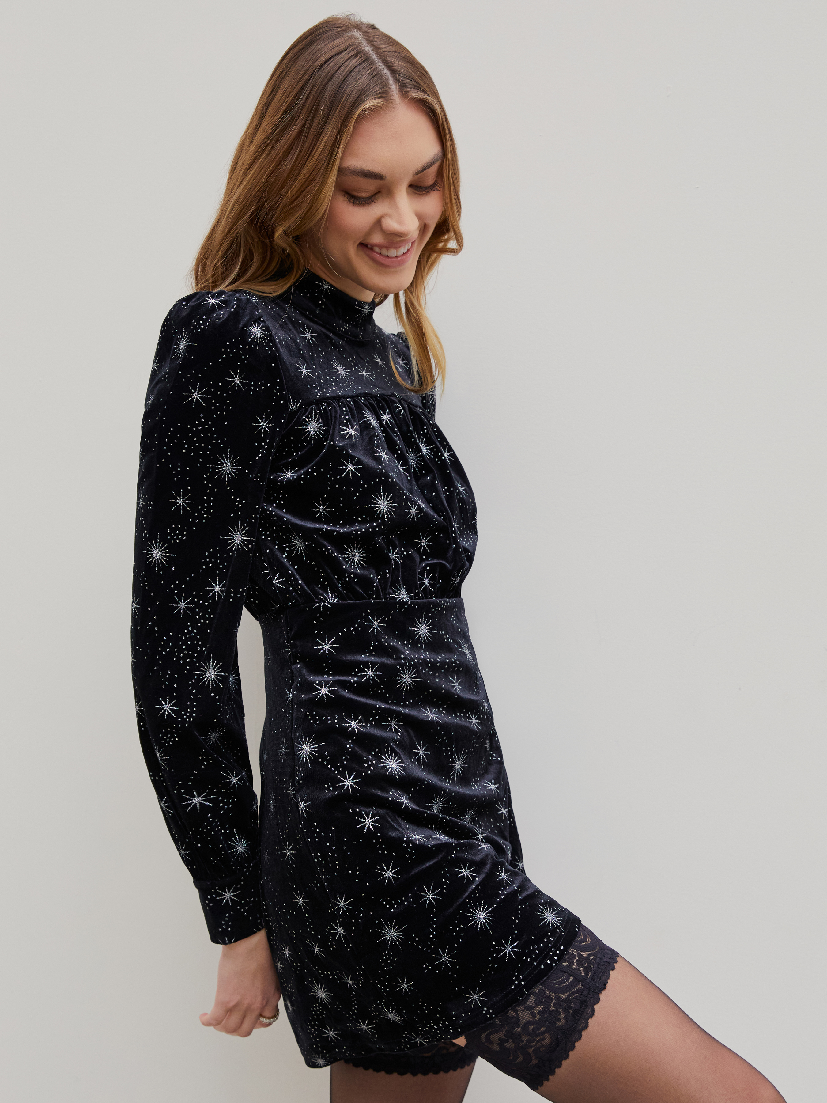 Warehouse velvet hotsell star dress