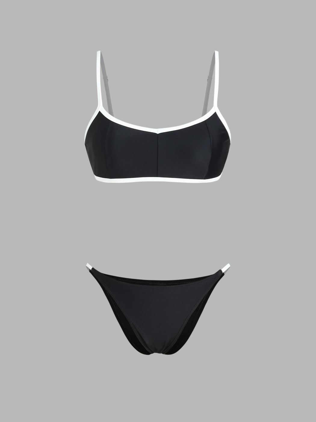 Schwarzes Triangel-Bikini-Set