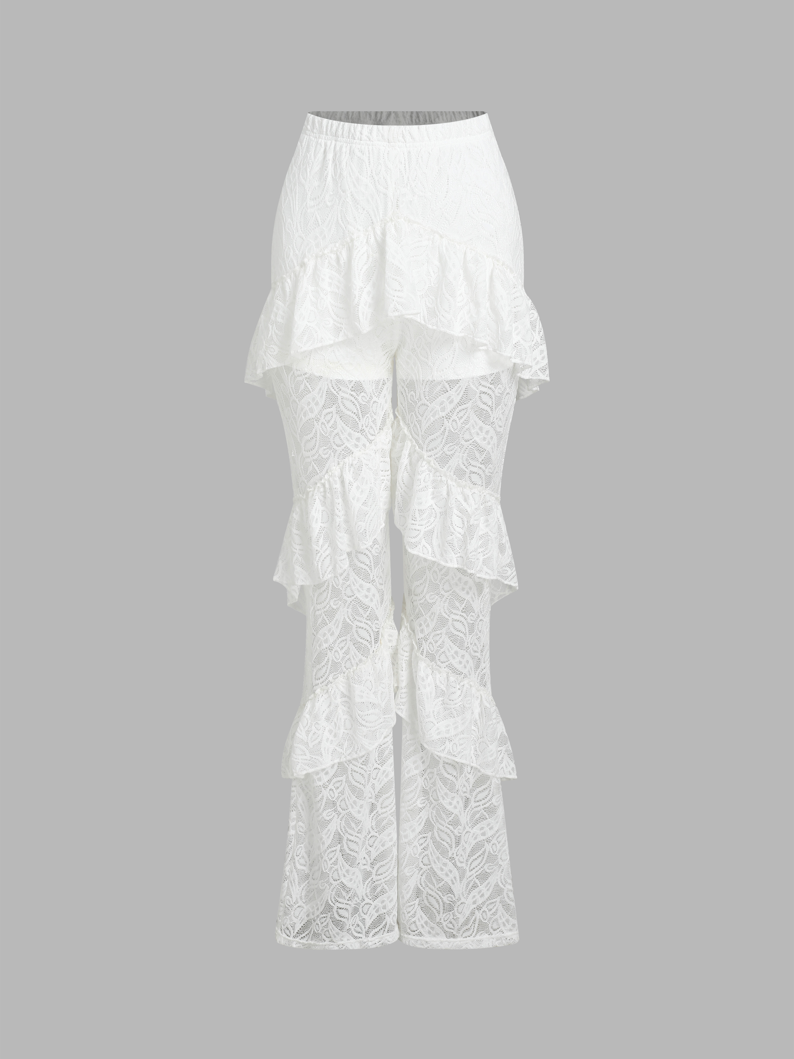 ◆fogdawn◆ Frill Layered Skirt Pants white DA25SSP005WH Frill-Layered Mini Skirt CD321 - Korean Women's Fashion | LEWKIN