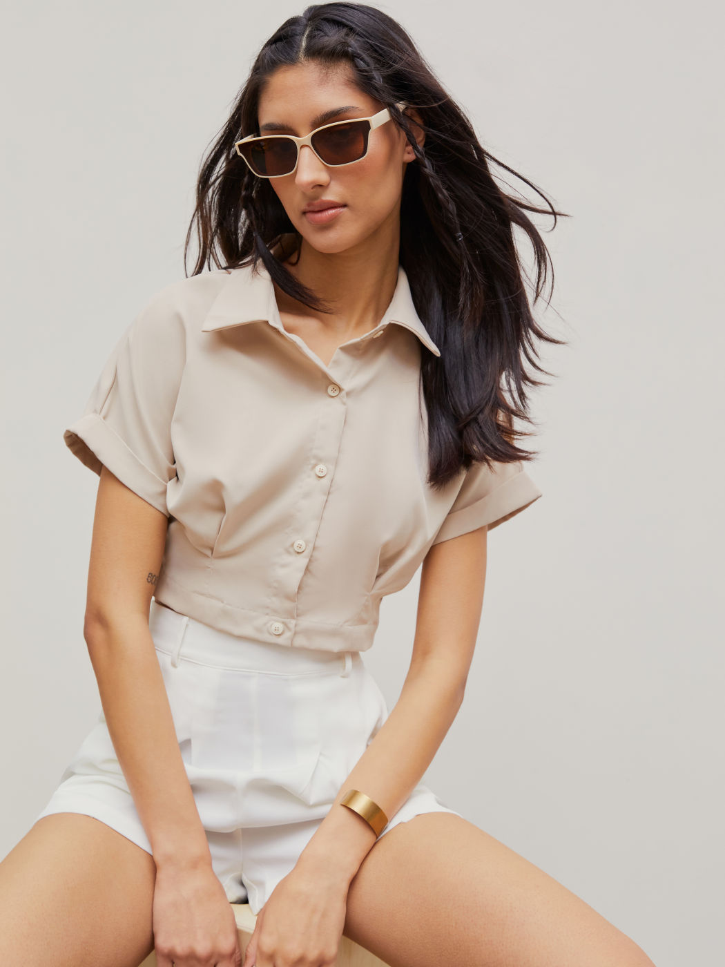 Collar Button Down Blouse