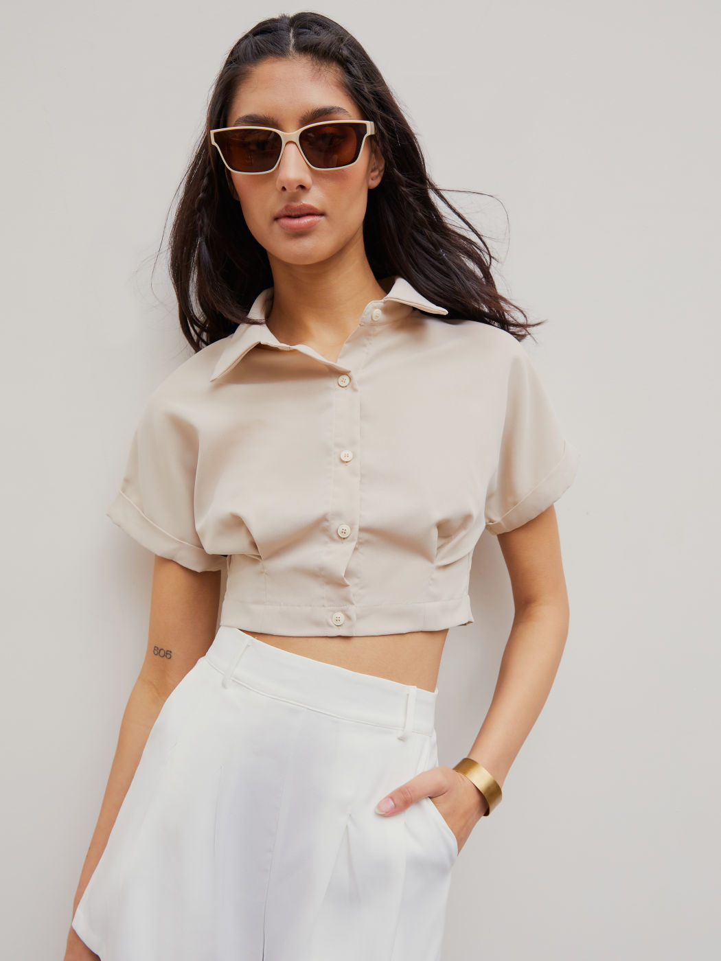 Collar Button Down Blouse