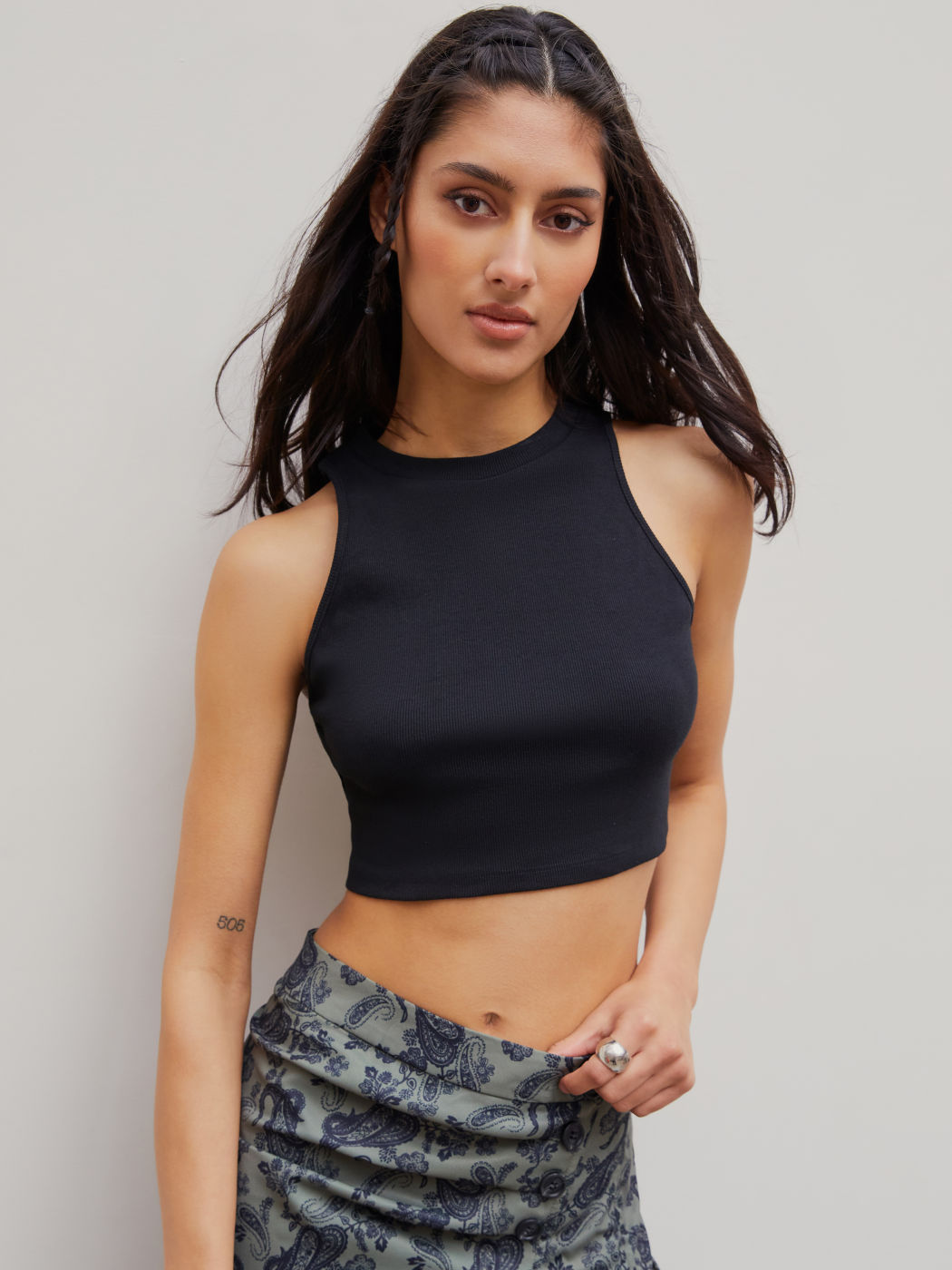 Solids bauchfreies Tanktop
