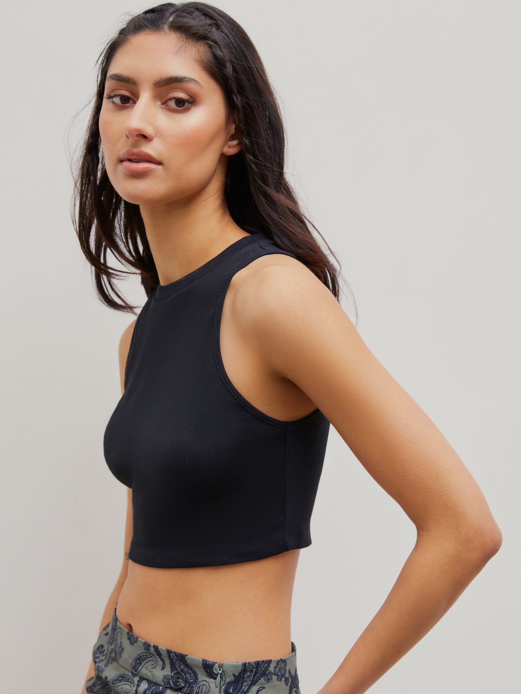 Solids bauchfreies Tanktop