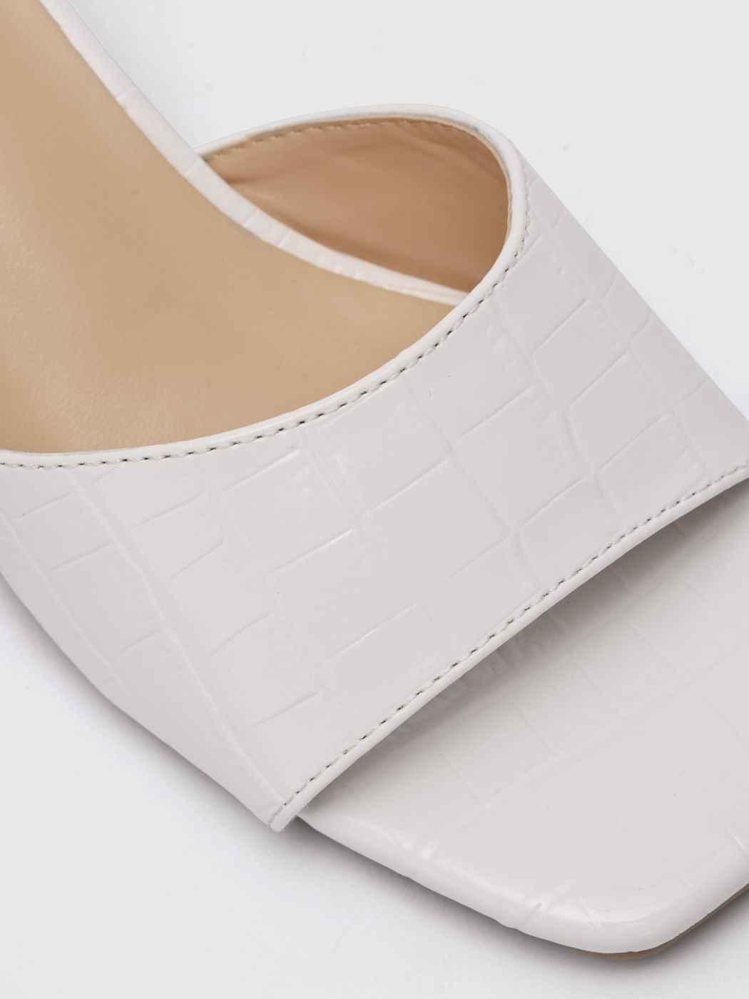 Solid PU-Sandalen mit offenen Zehen und klobigem Absatz