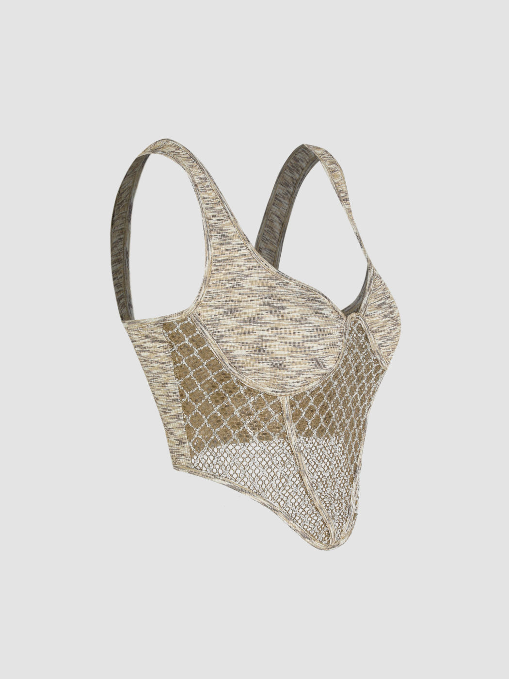Aushöhlen Korsett Tanktop