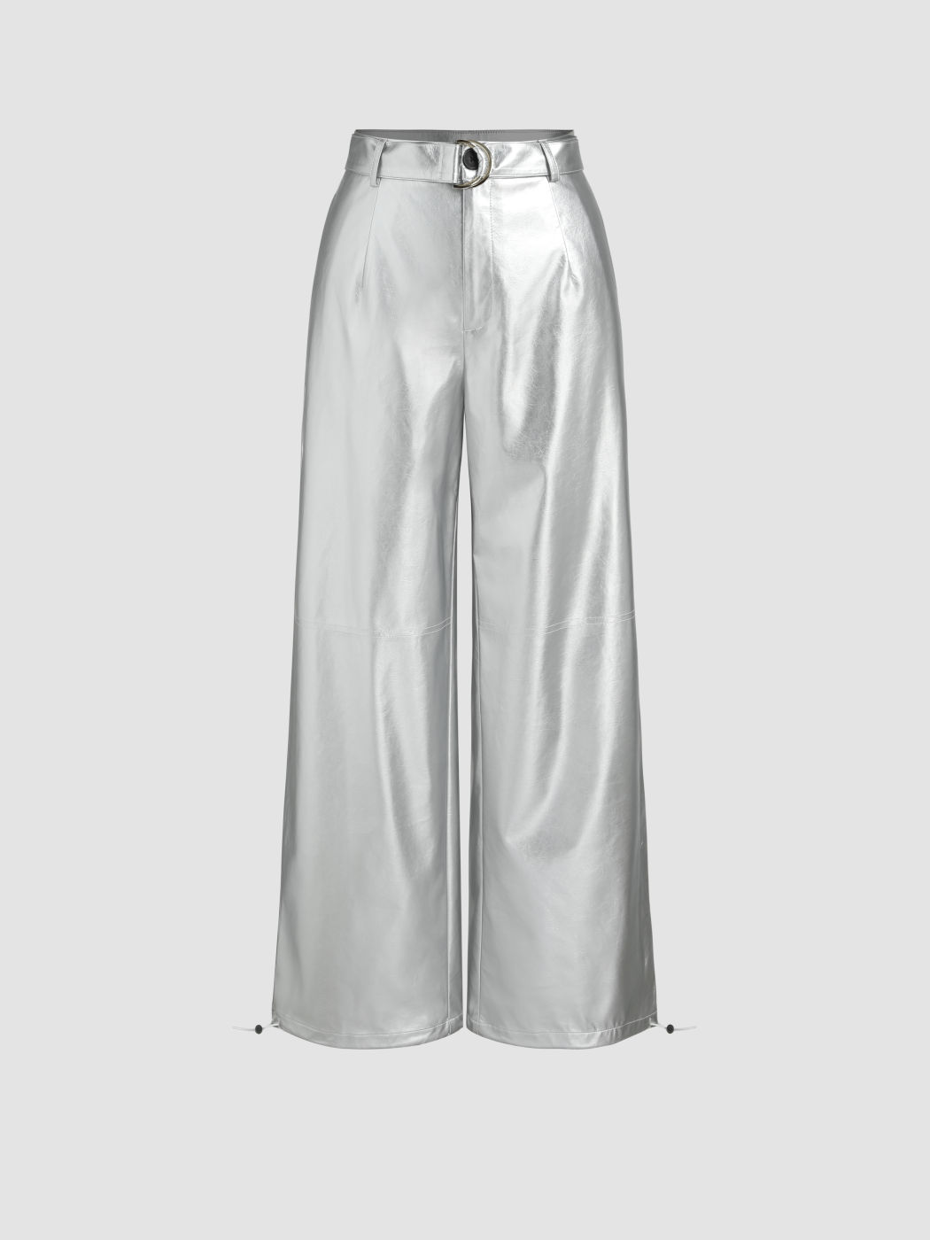 Jogginghose mit Metallic-Gürtel und Kordelzug
