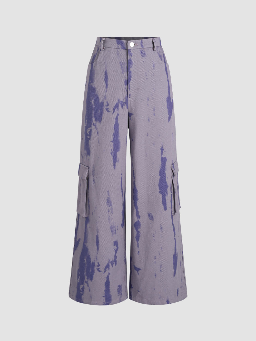Mid Rise Tie Dye Jeans mit weitem Bein