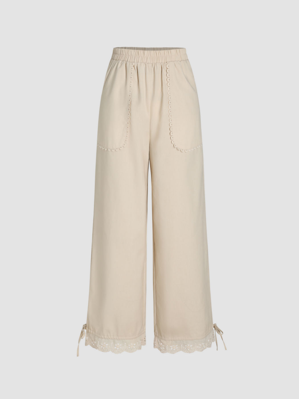 Geknotete Jogginghose mit hoher Taille